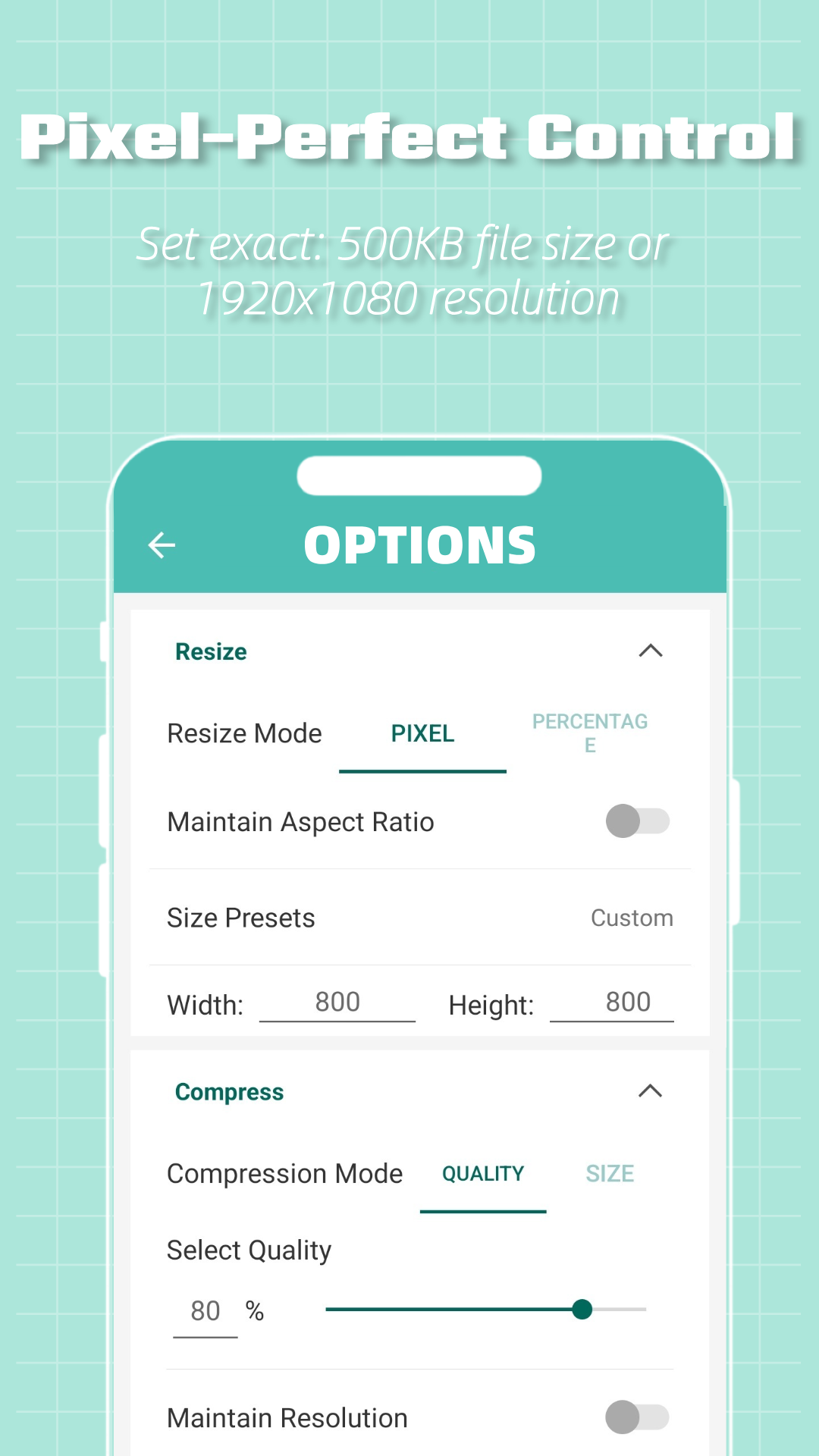 اسکرین شات 4 برنامه LitPhoto - Compress & Resize