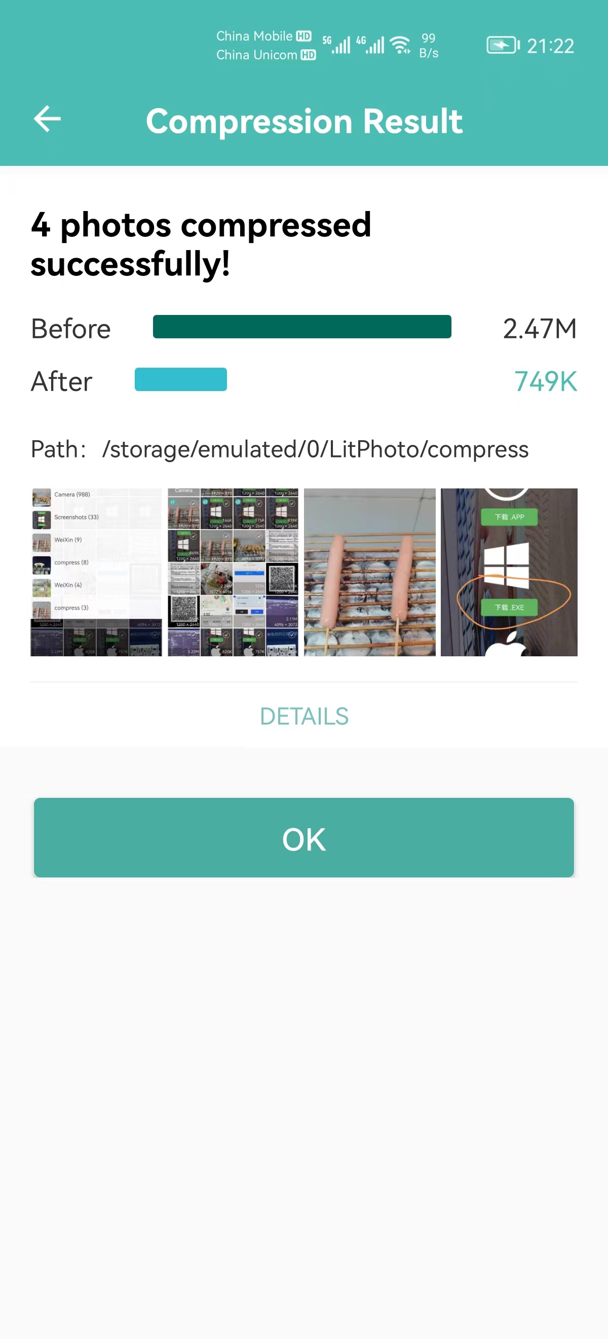 اسکرین شات 7 برنامه LitPhoto - Compress & Resize