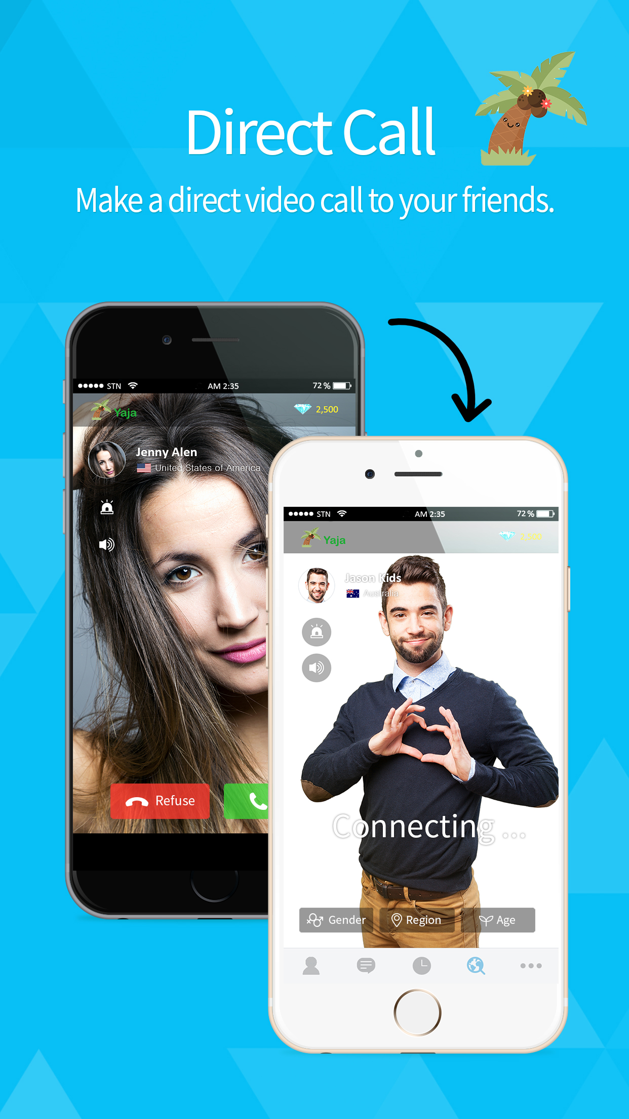 اسکرین شات 3 برنامه Yaja Live Video Chat