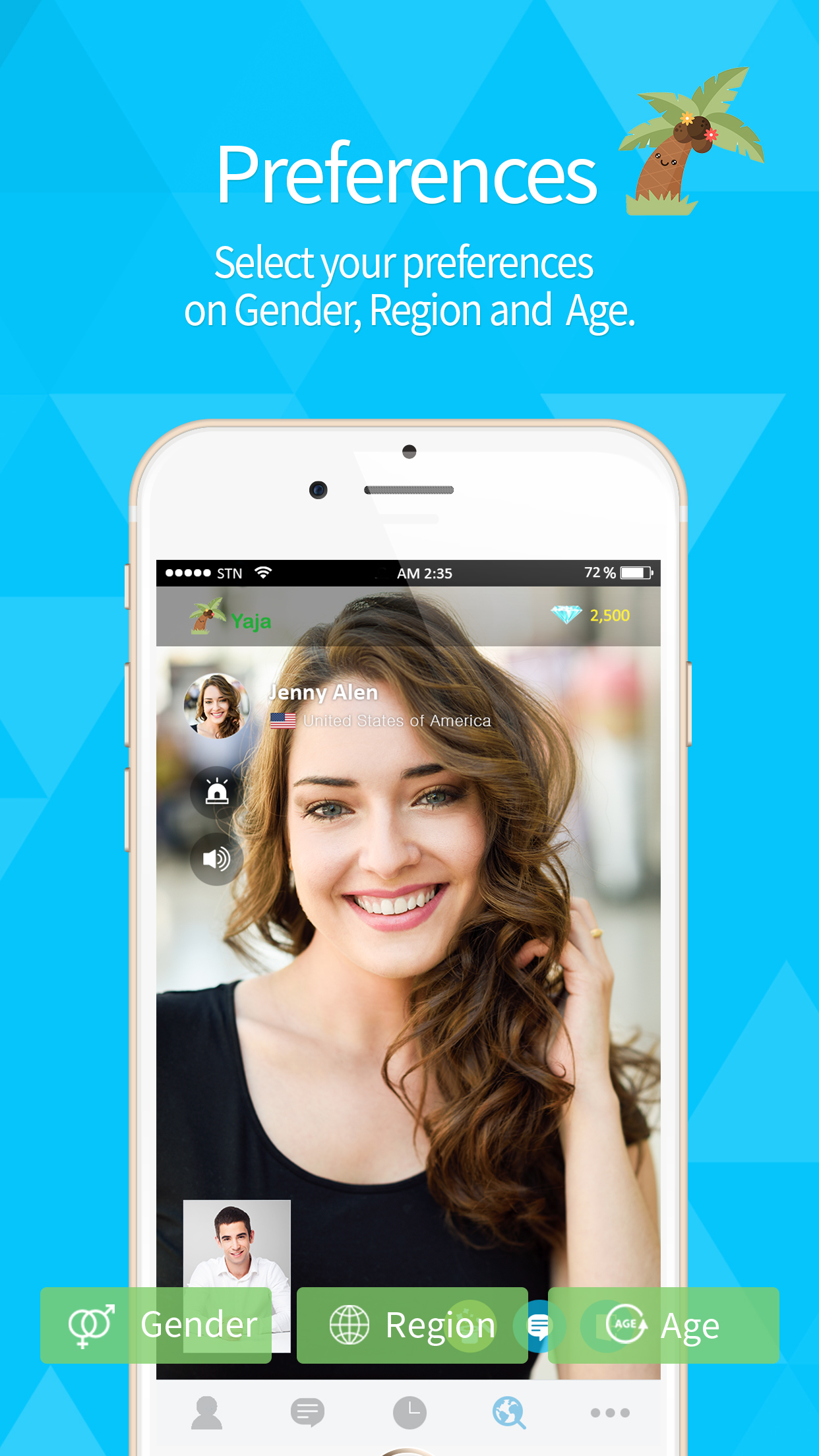اسکرین شات 2 برنامه Yaja Live Video Chat