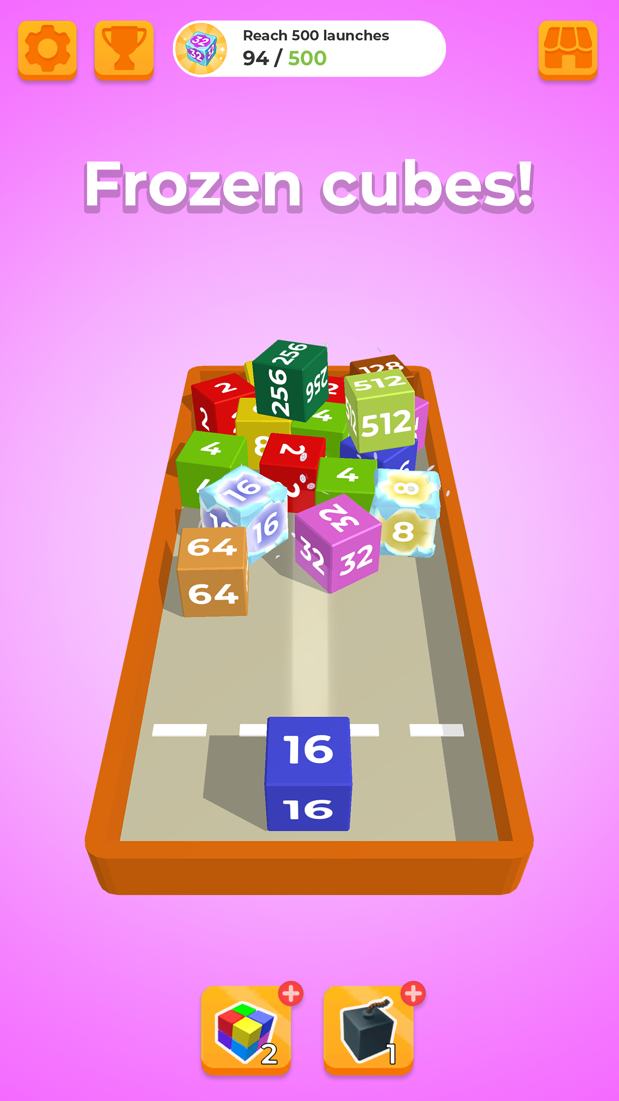 اسکرین شات 2 بازی Chain Cube 2048: 3D merge game