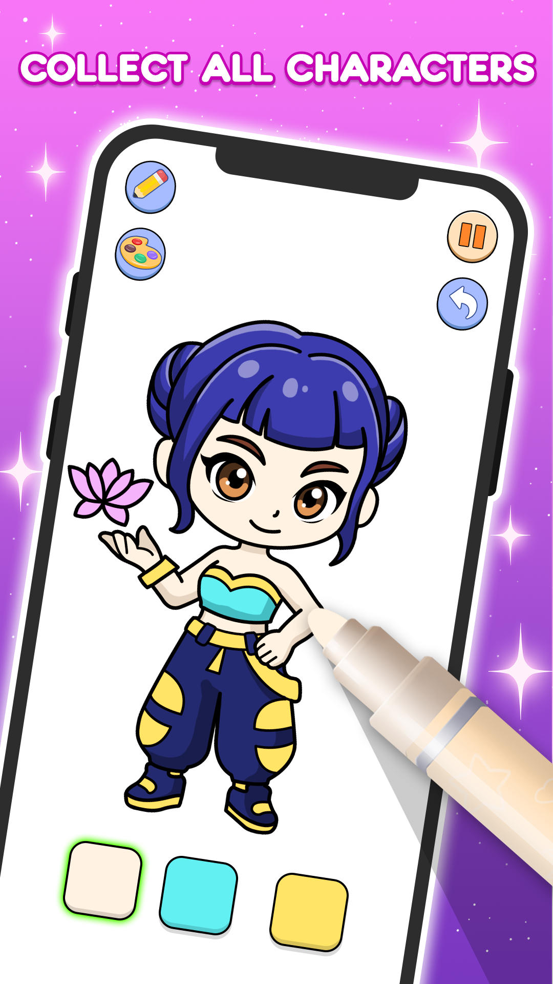 اسکرین شات 4 بازی Kpop Color: Drawing Master