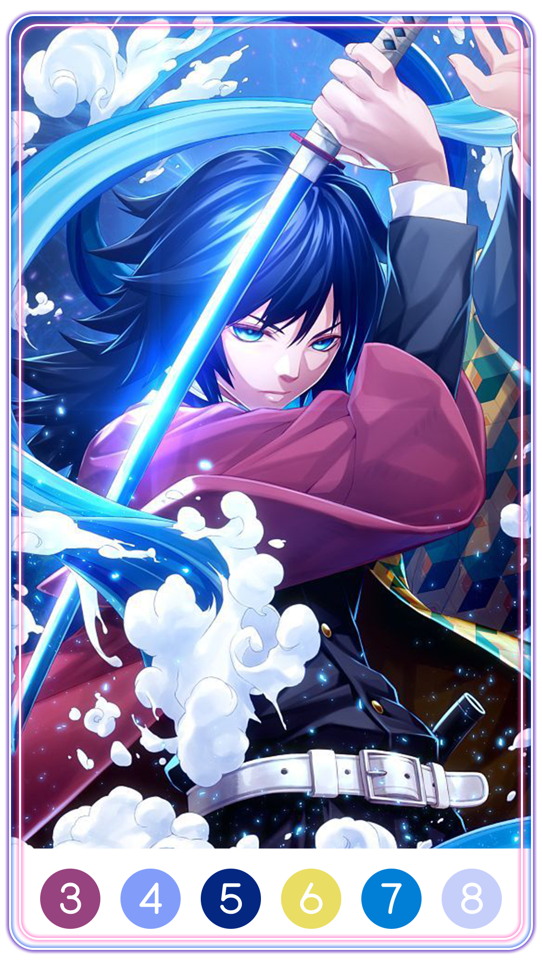 اسکرین شات 3 بازی Demon Slayer Color by Number