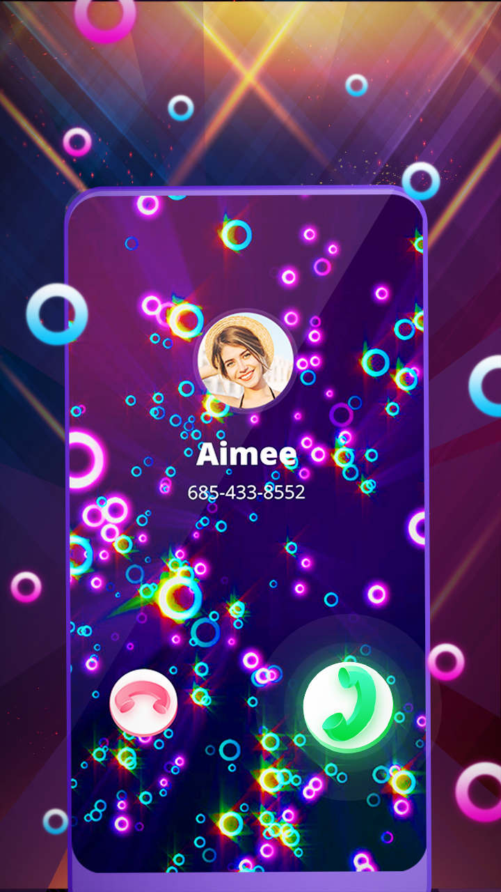 اسکرین شات 2 برنامه Color Call Screen & Themes