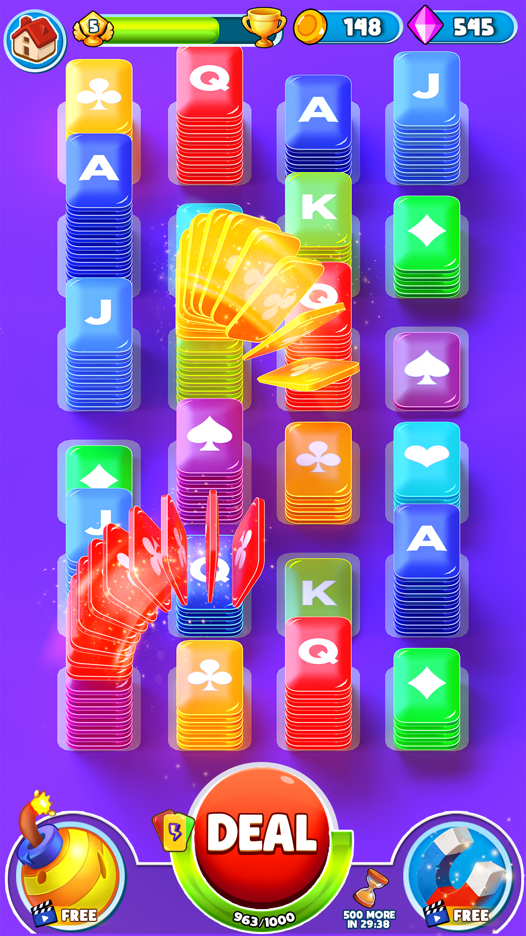 اسکرین شات 4 بازی Color Card Shuffle Sort Game
