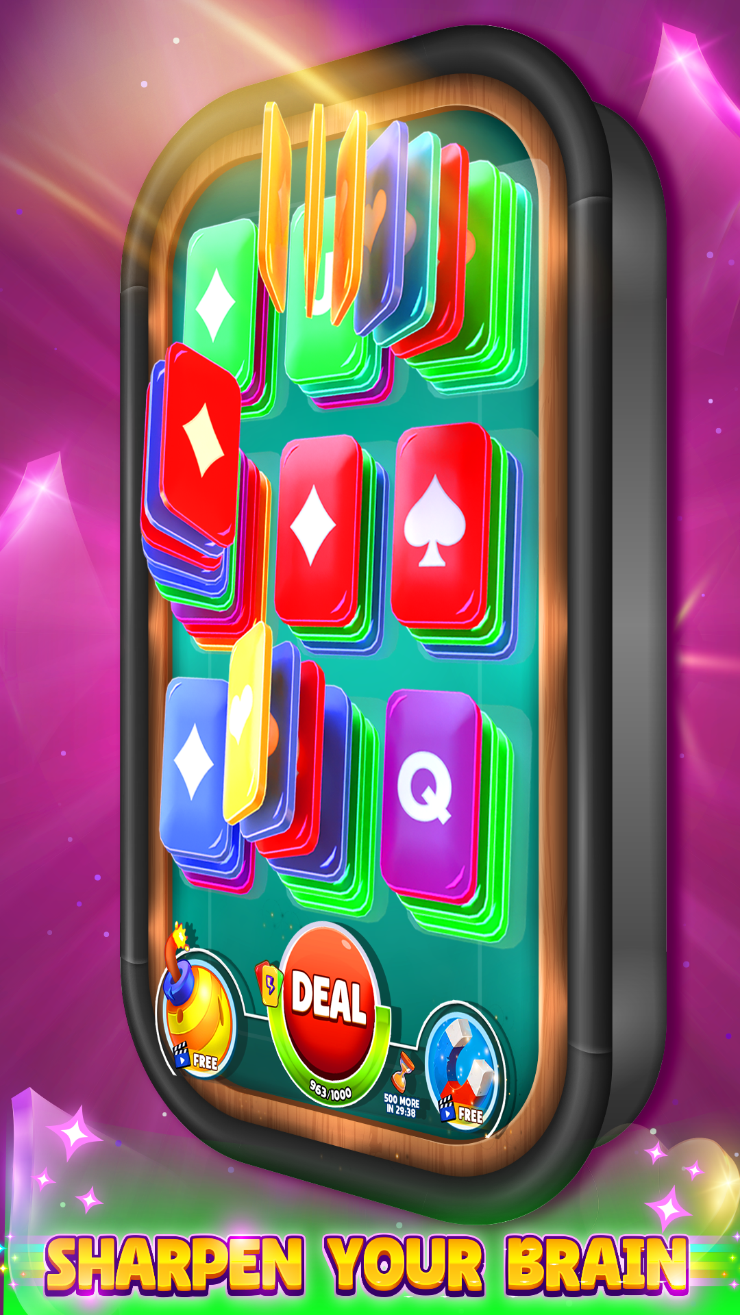 اسکرین شات 2 بازی Color Card Shuffle Sort Game