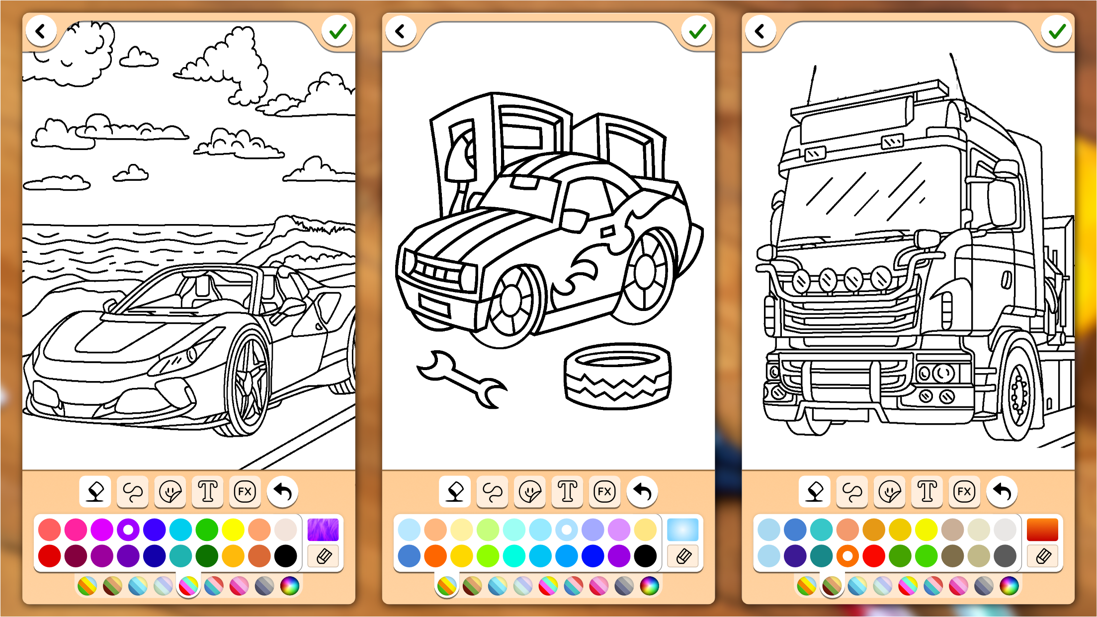 اسکرین شات 1 بازی Cars Coloring & Drawing Game