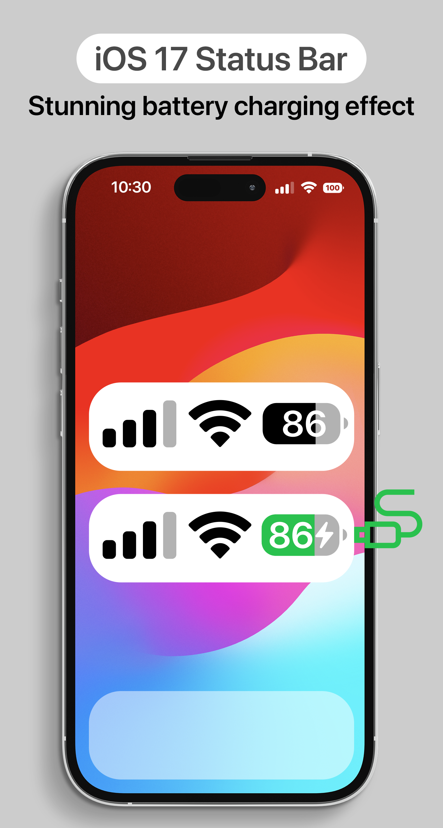 اسکرین شات 2 برنامه iCenter iOS 17: X - Status Bar