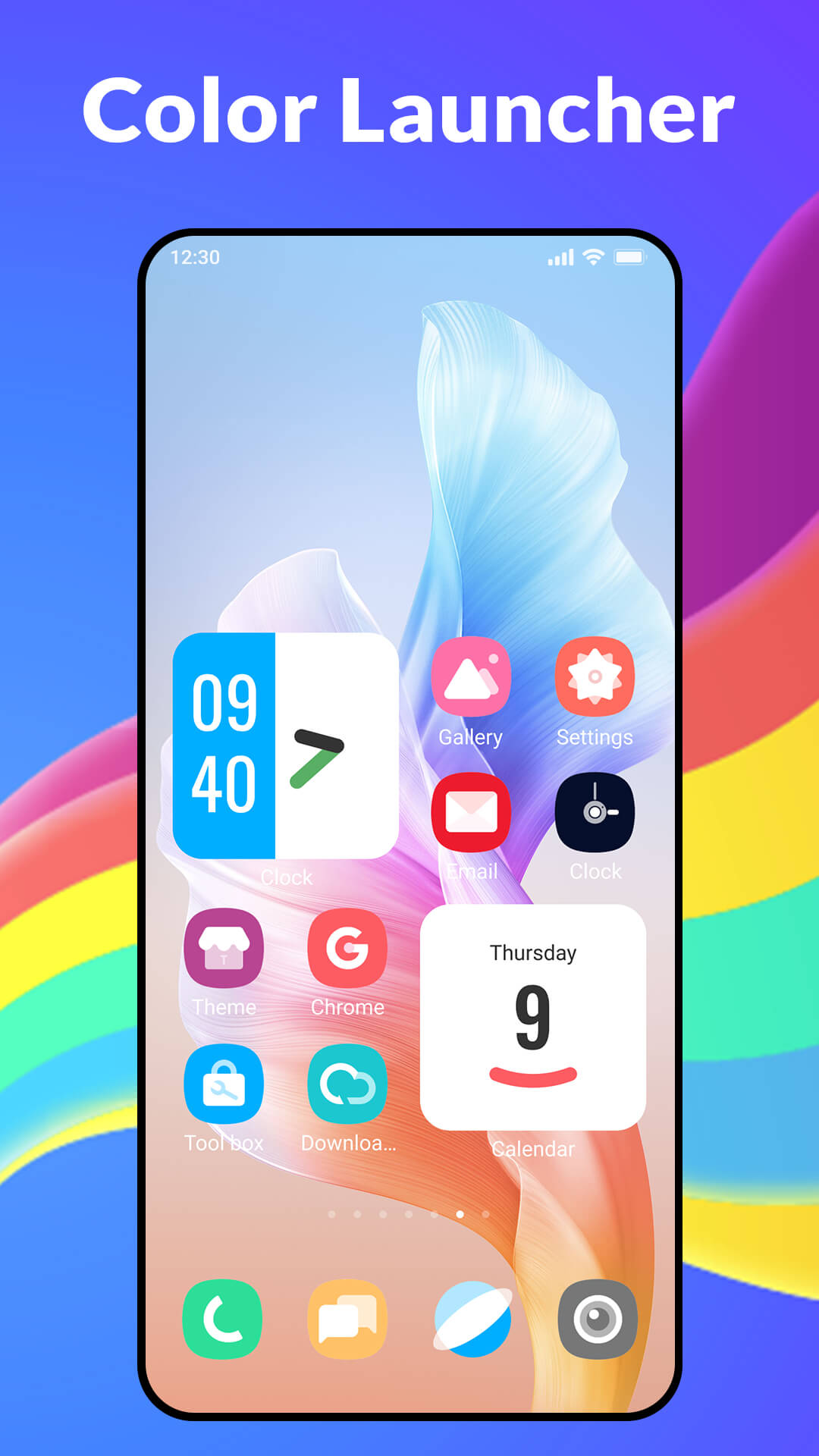 اسکرین شات 1 برنامه Color Launcher, cool themes