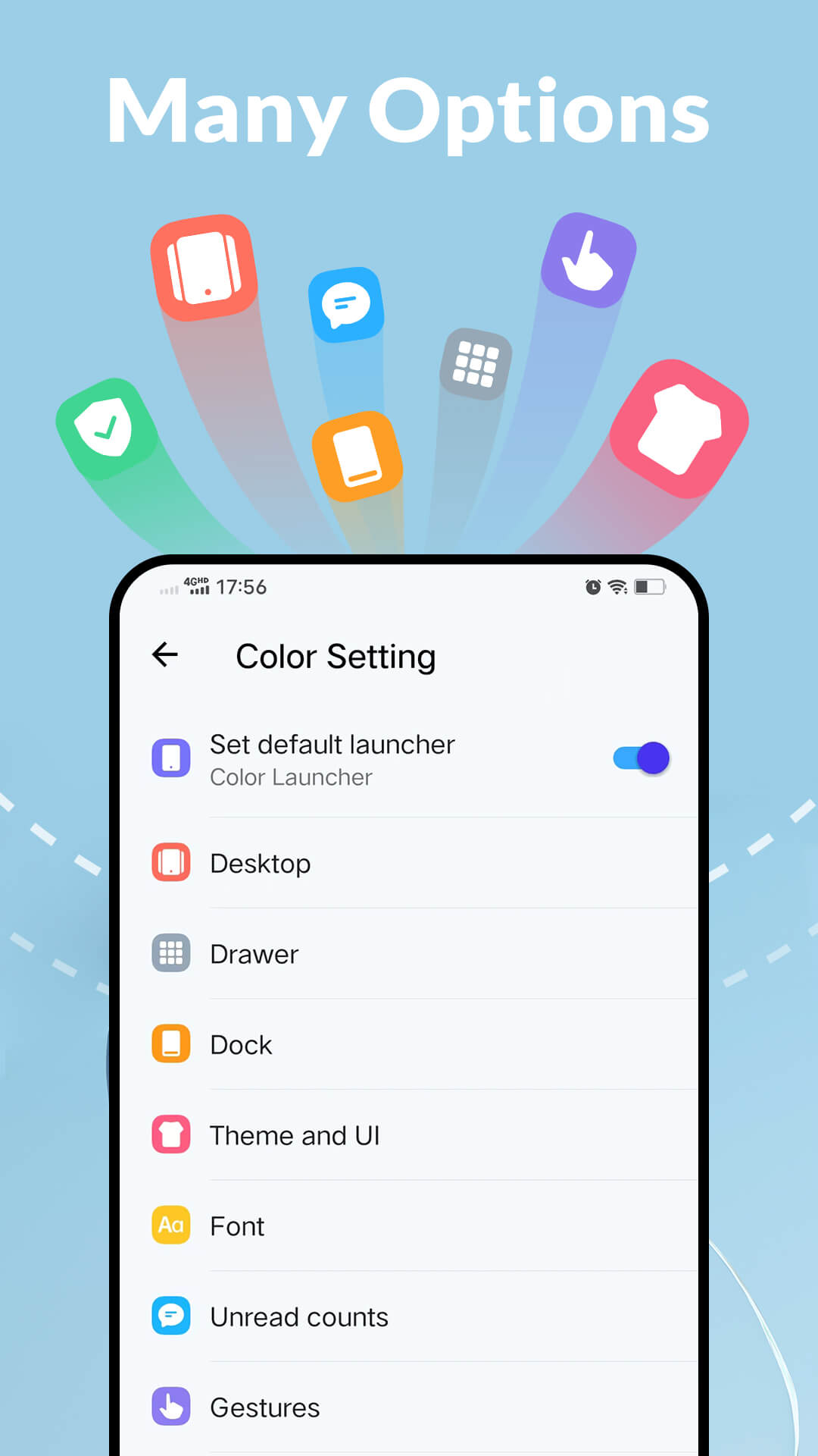 اسکرین شات 8 برنامه Color Launcher, cool themes