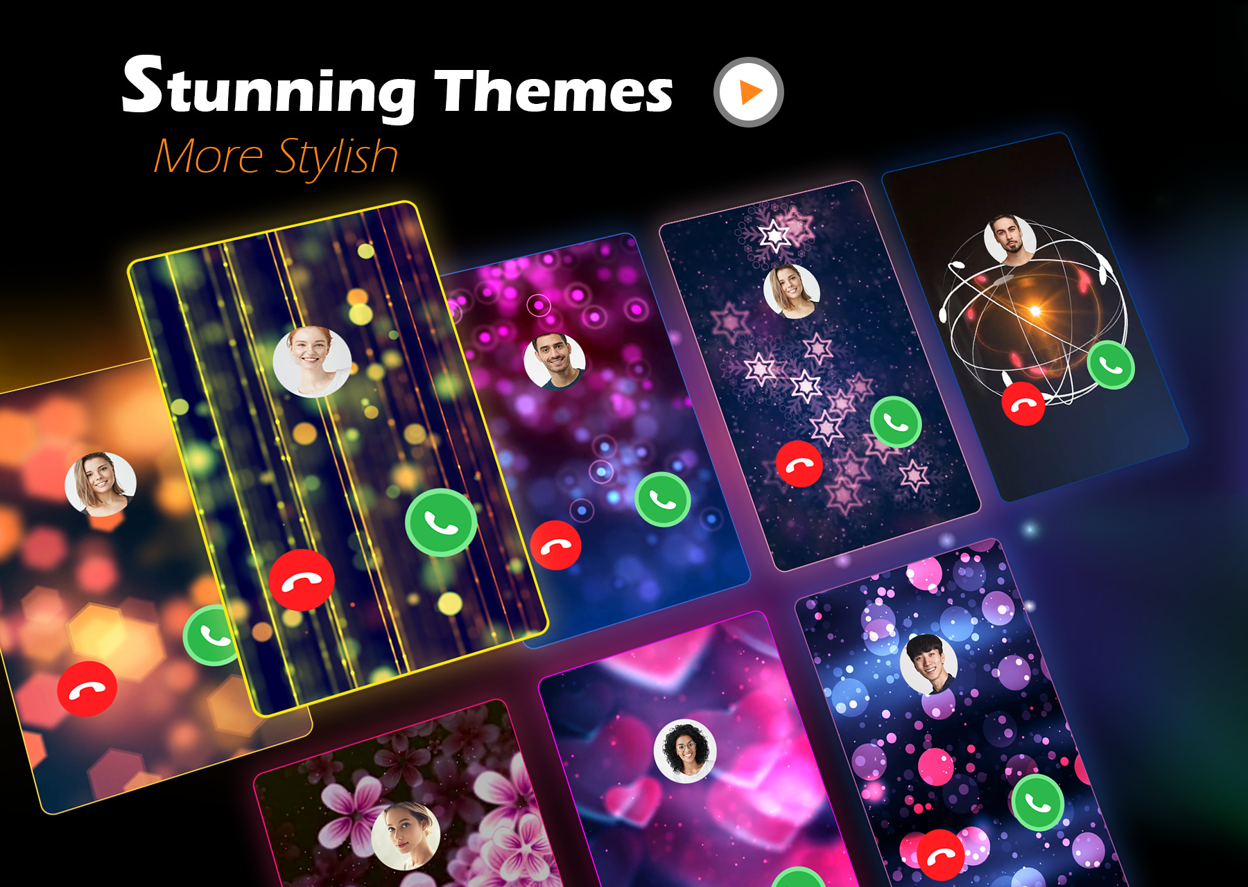 اسکرین شات 1 برنامه Caller Theme Screen Color Call
