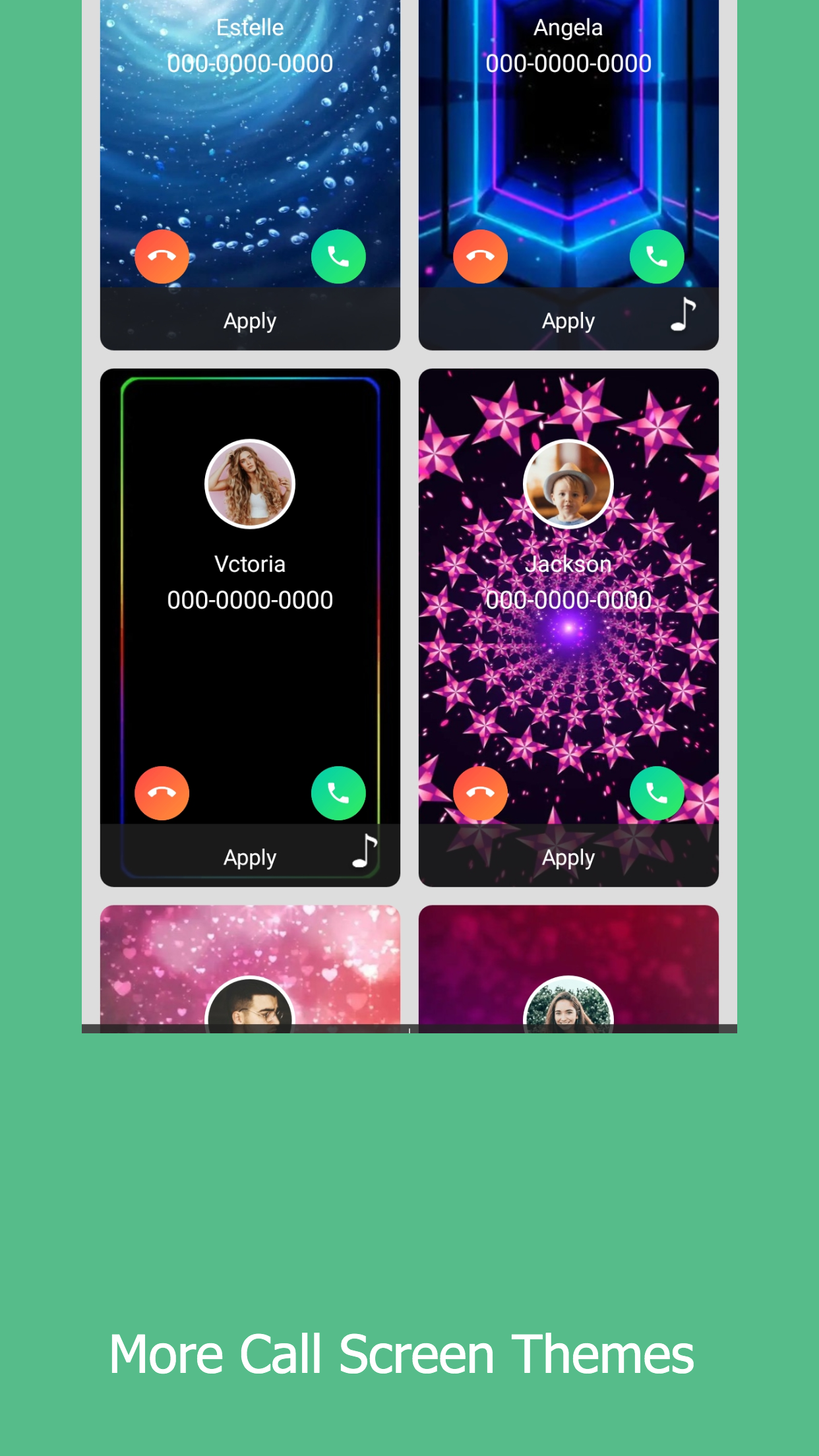 اسکرین شات 2 برنامه Color Call Flash - Call Screen