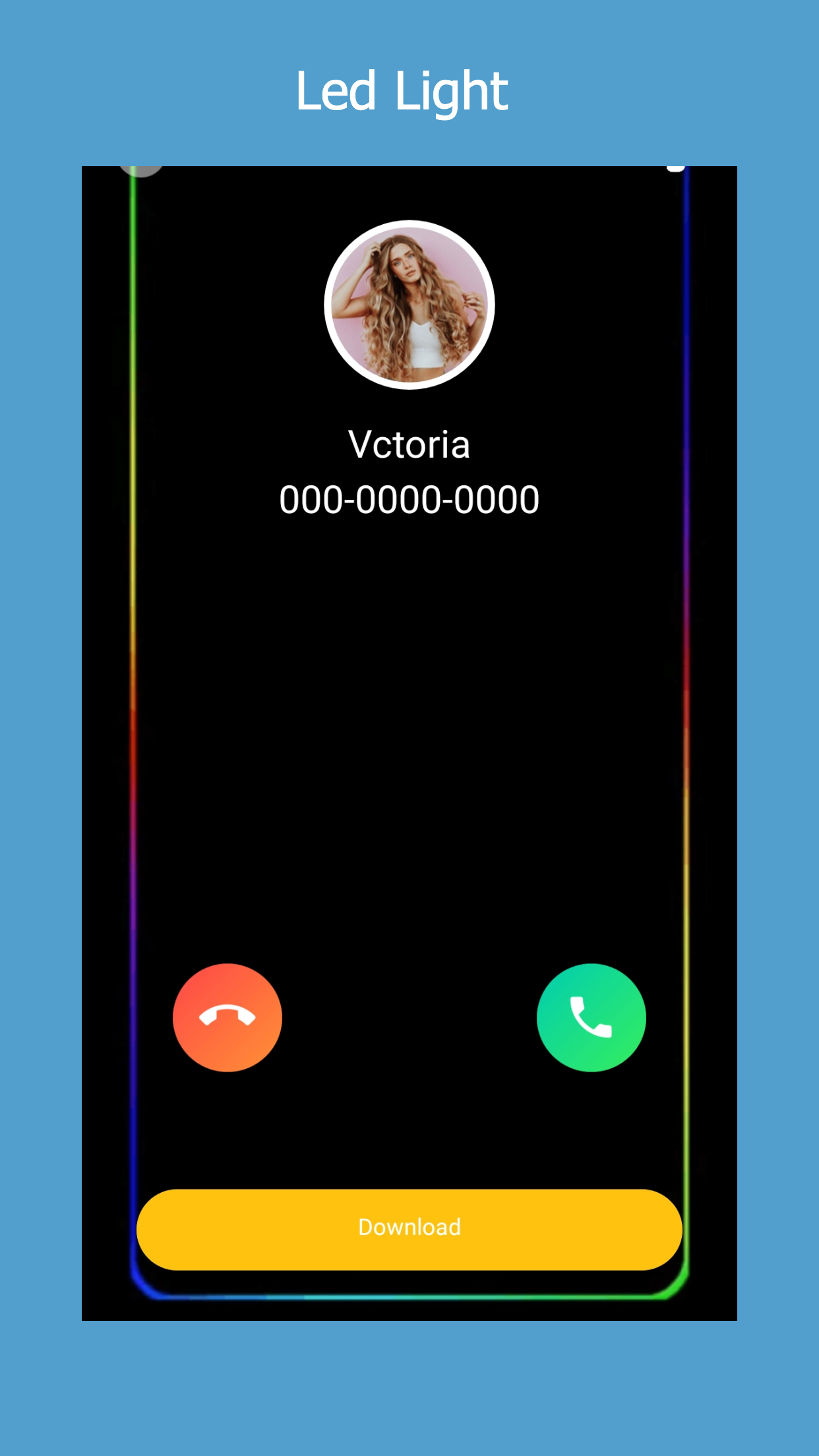 اسکرین شات 3 برنامه Color Call Flash - Call Screen