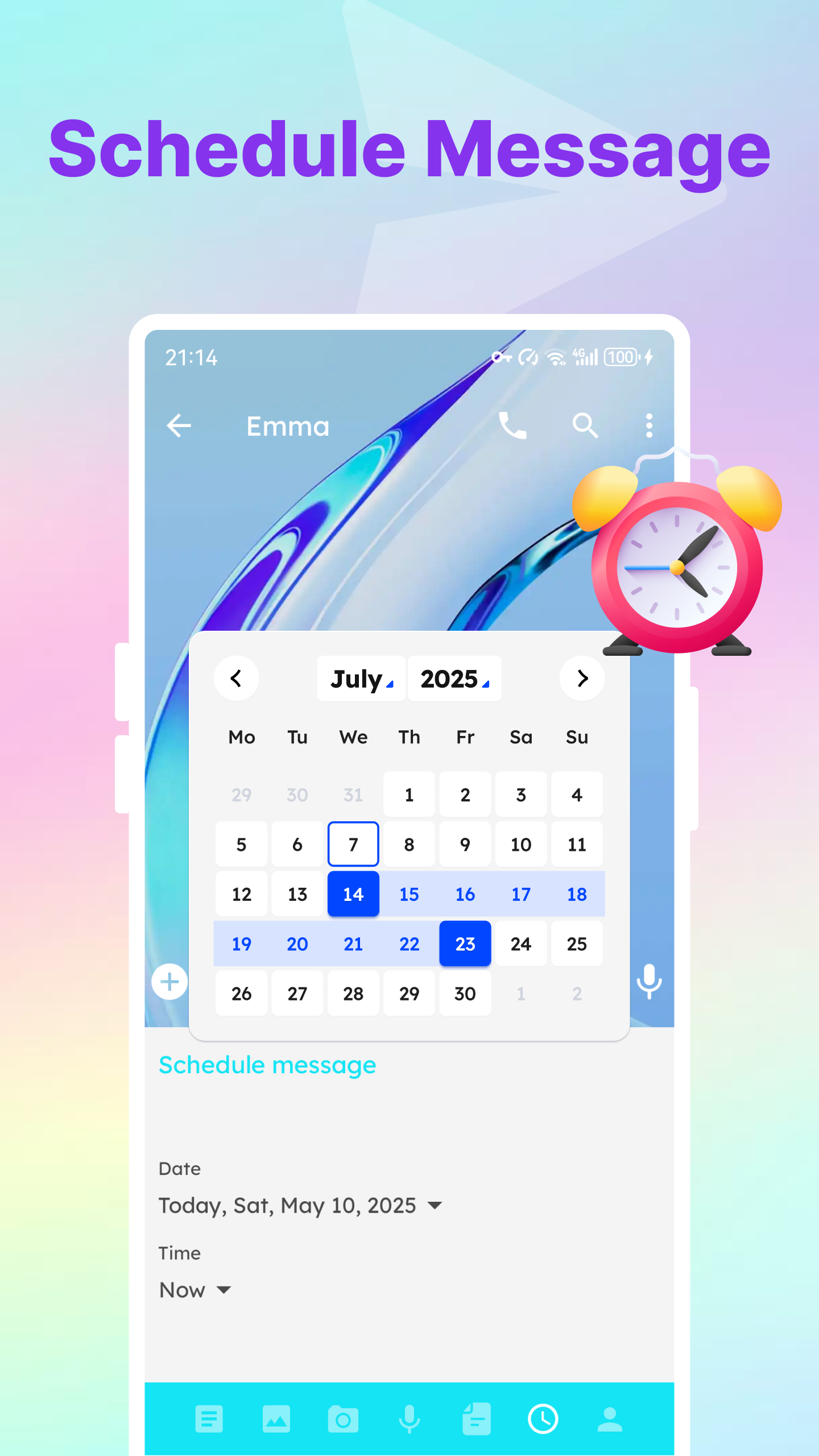 اسکرین شات 4 برنامه Color SMS: Message & Messenger