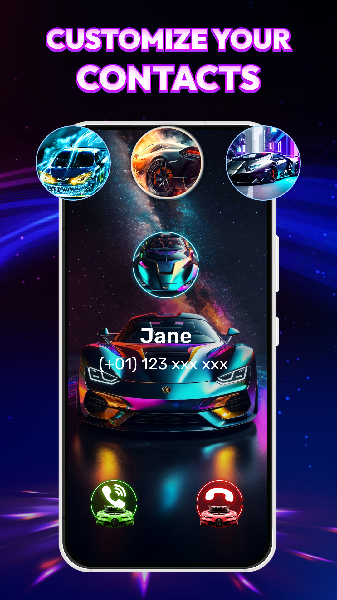 اسکرین شات 3 برنامه Call Theme & Color Phone Call