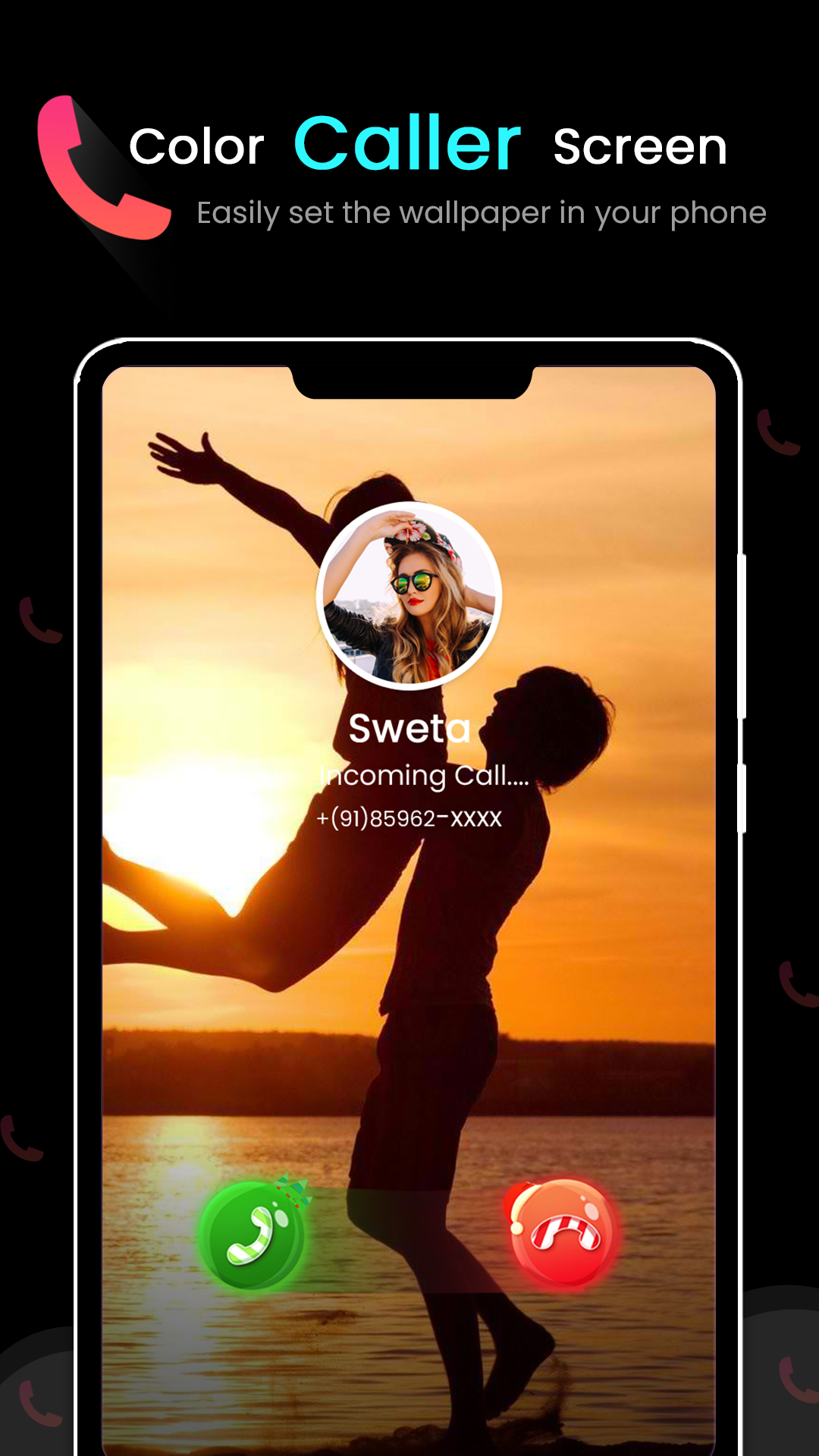 اسکرین شات 3 برنامه Color Caller Screen
