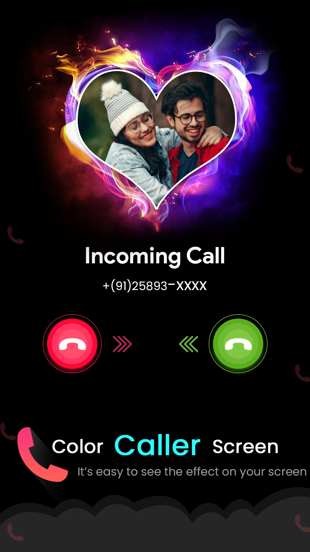 اسکرین شات 1 برنامه Color Caller Screen