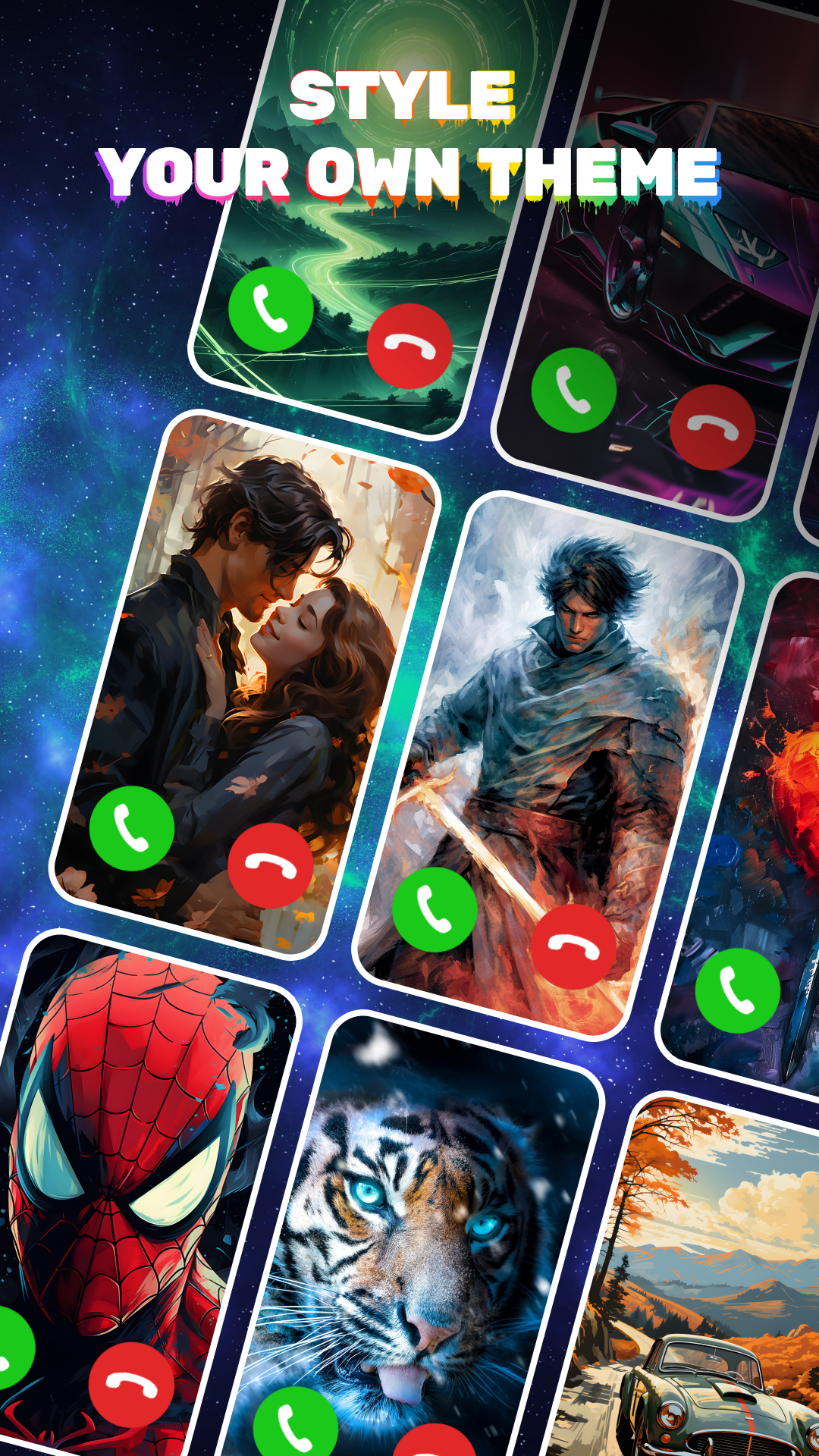 اسکرین شات 5 برنامه Call Screen Themes - Blingcall