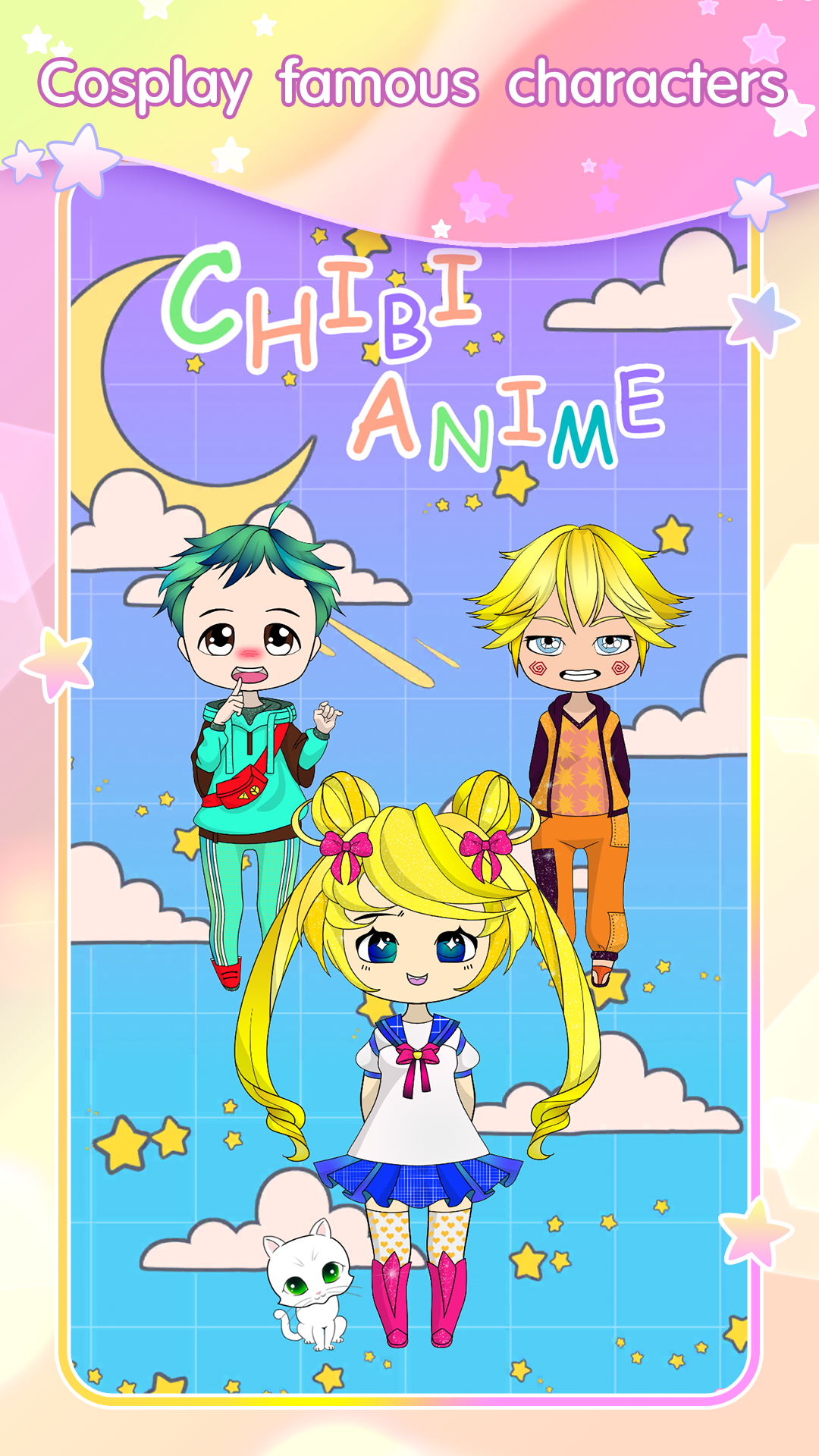 اسکرین شات 3 بازی Chibi Doll Dress up & Coloring