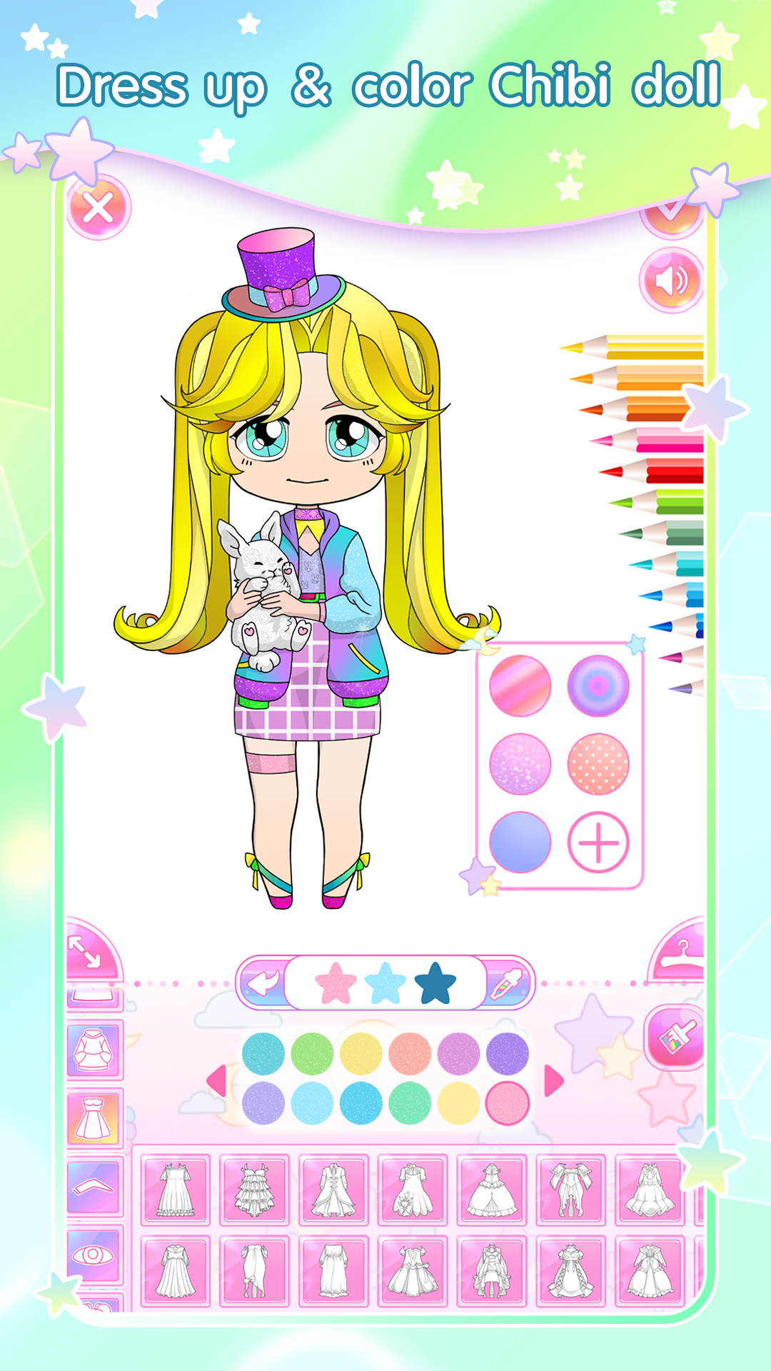 اسکرین شات 2 بازی Chibi Doll Dress up & Coloring