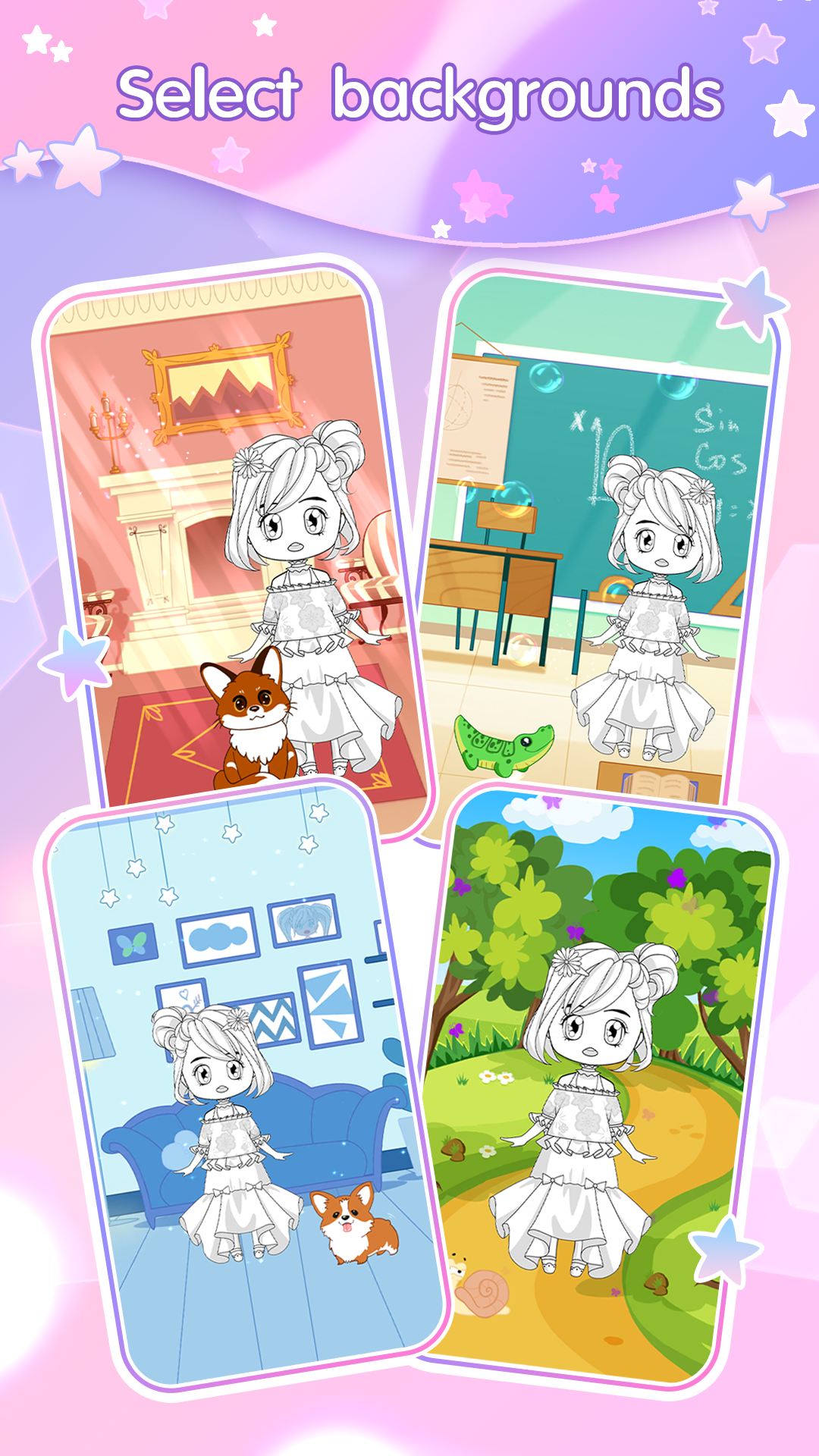 اسکرین شات 4 بازی Chibi Doll Dress up & Coloring