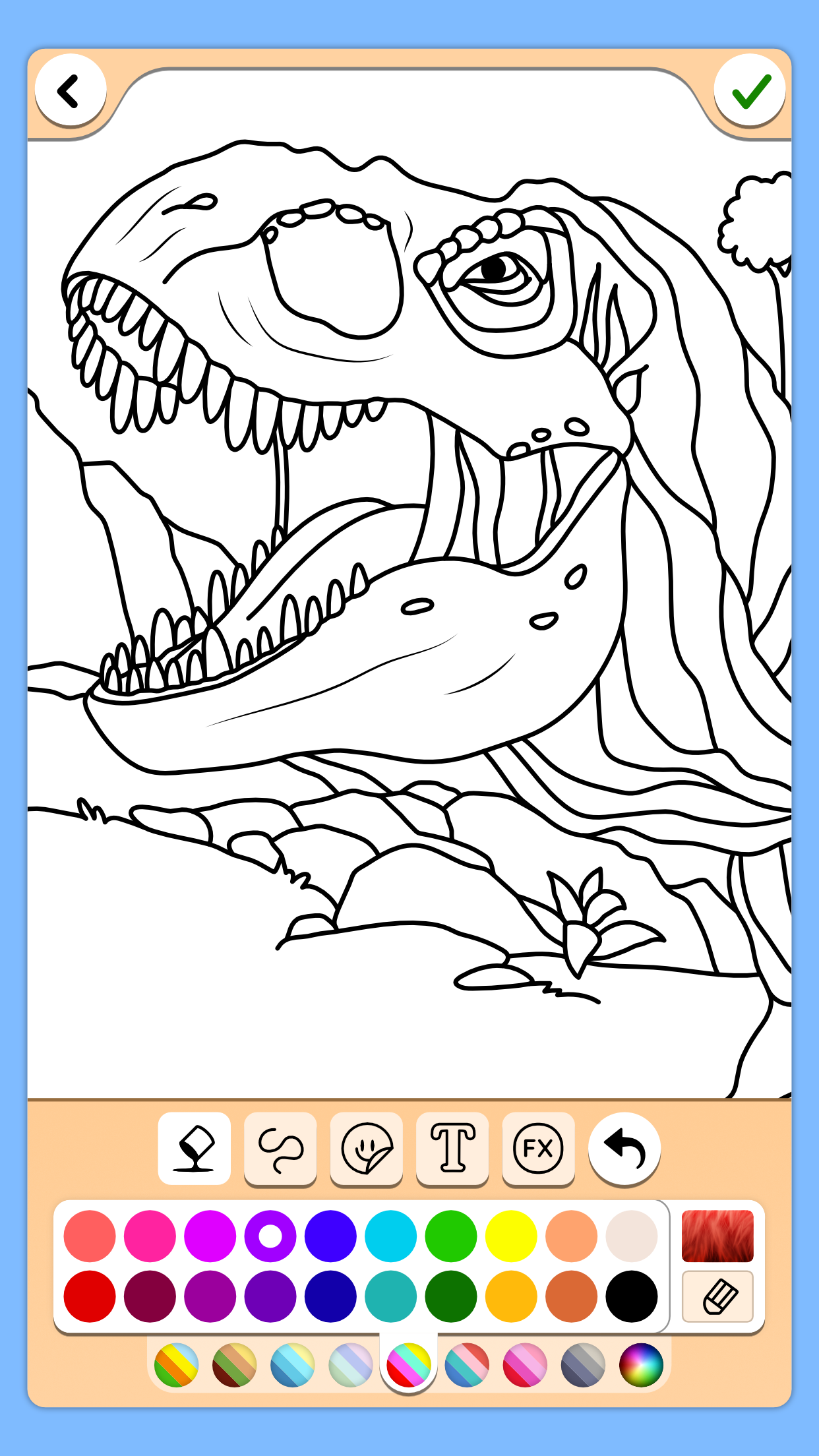 اسکرین شات 1 برنامه Dino Coloring Game