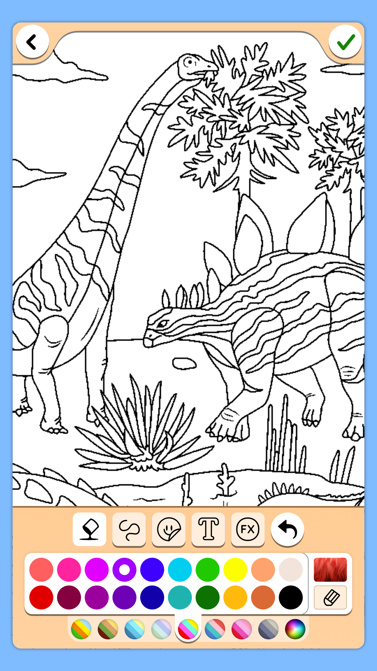 اسکرین شات 3 برنامه Dino Coloring Game