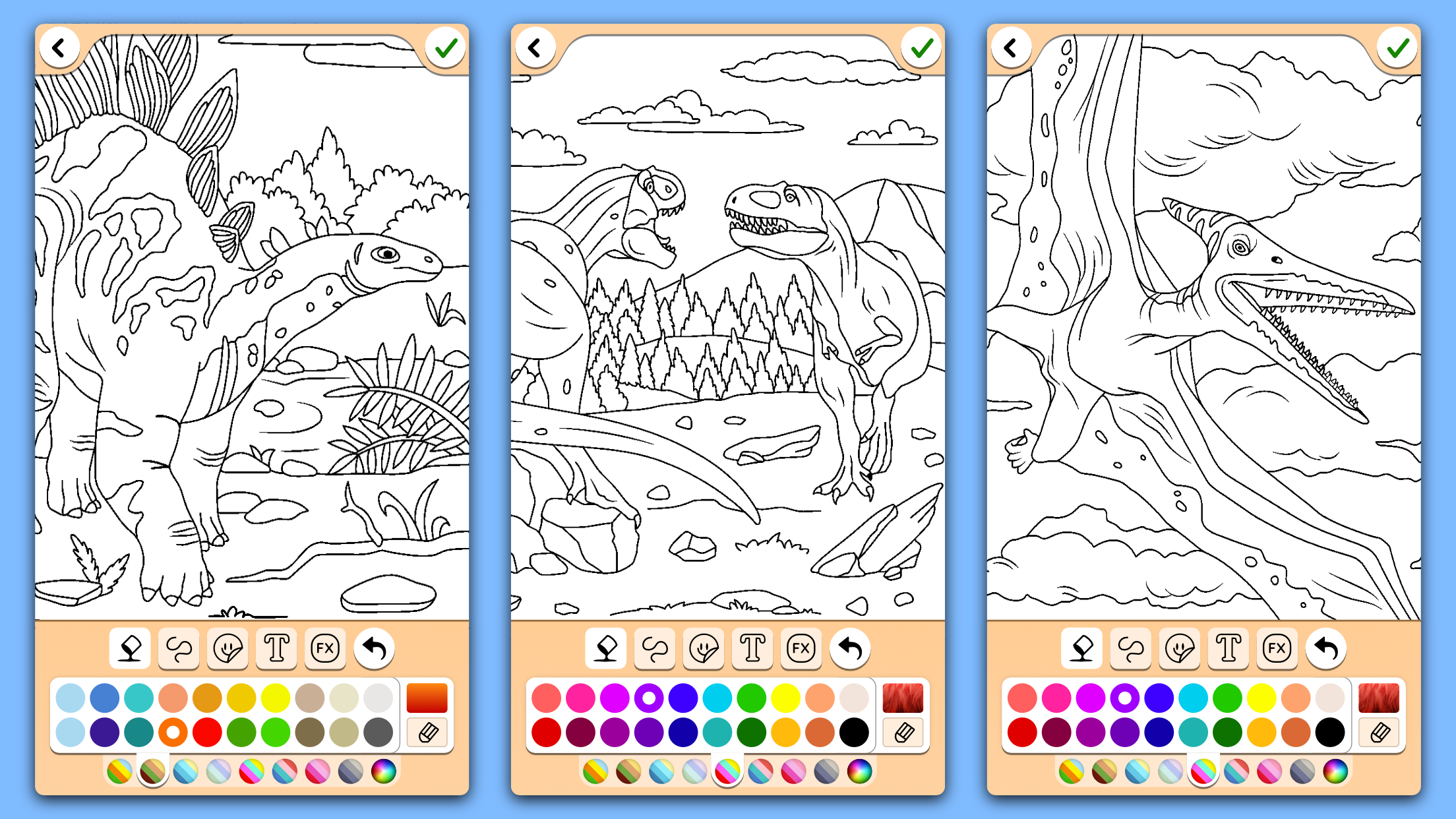 اسکرین شات 6 برنامه Dino Coloring Game