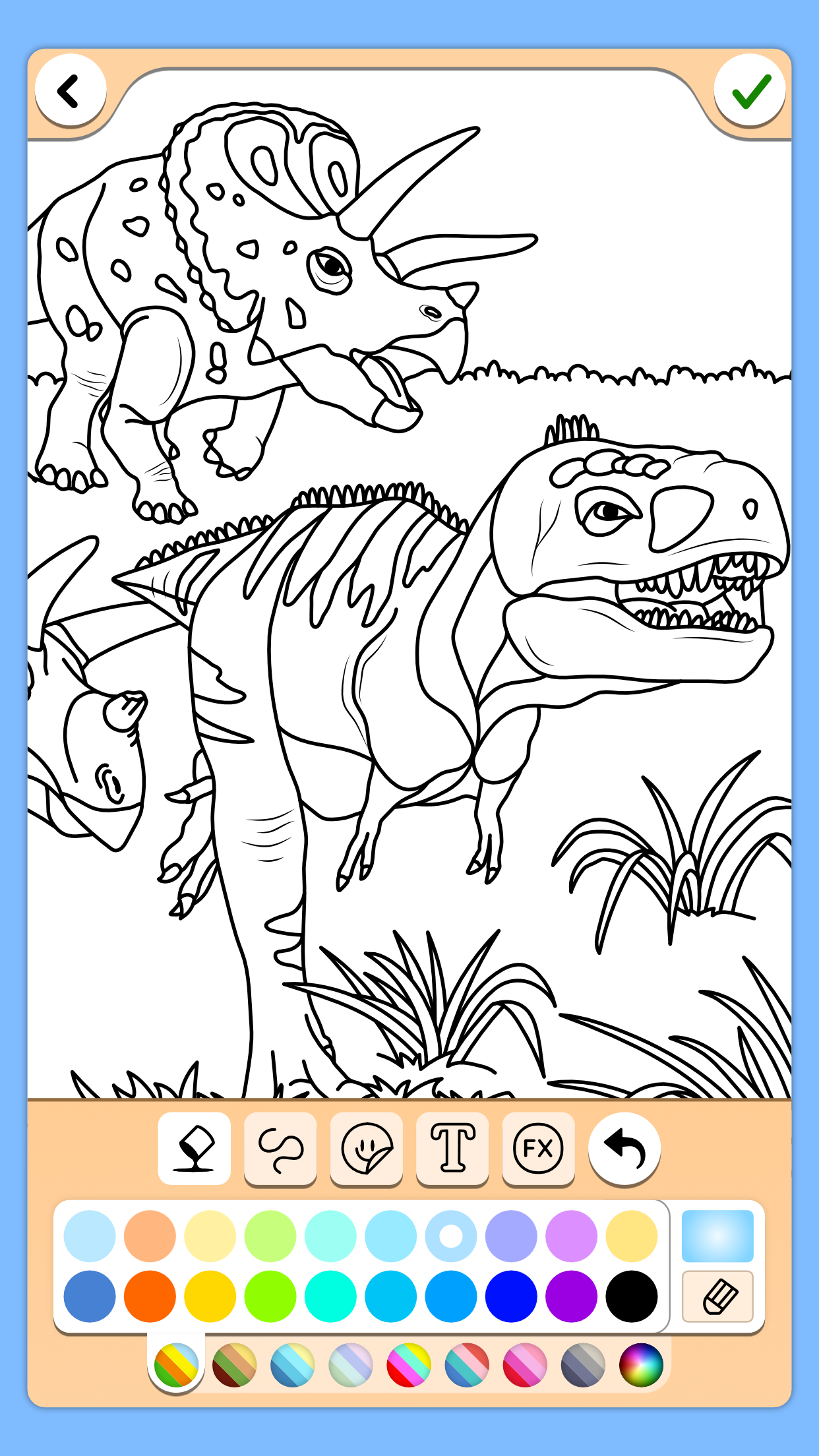 اسکرین شات 2 برنامه Dino Coloring Game