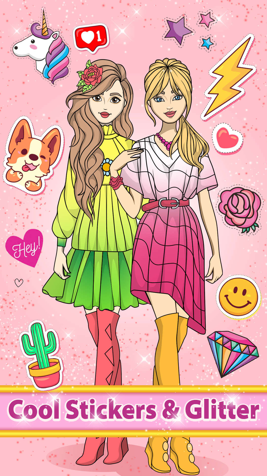 اسکرین شات 8 بازی Girl Coloring Dress Up Games