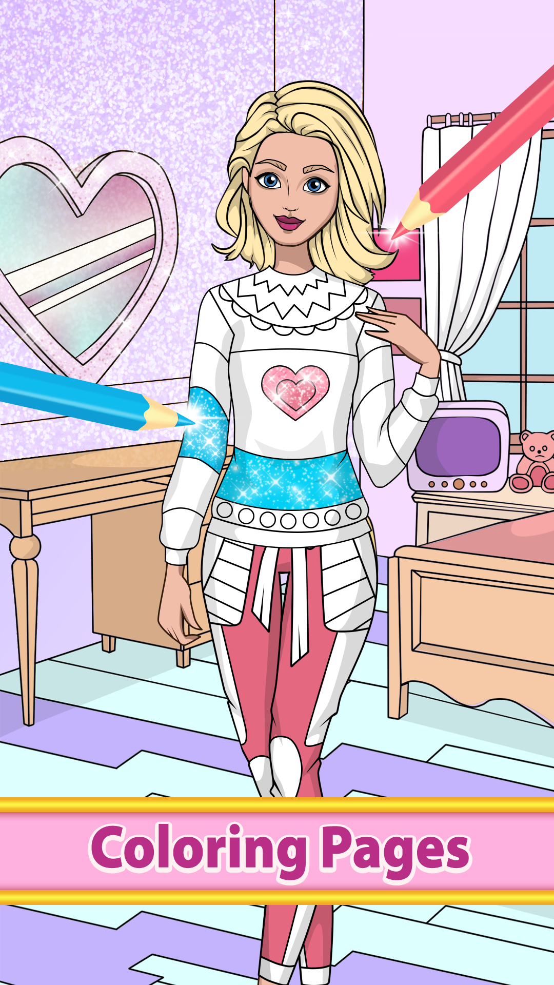 اسکرین شات 7 بازی Girl Coloring Dress Up Games
