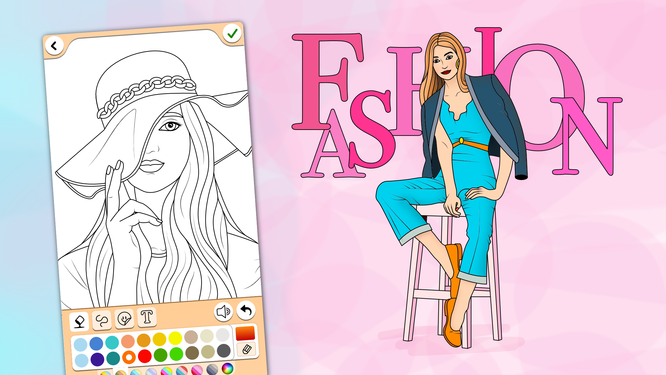 اسکرین شات 3 بازی Fashion Coloring Pages