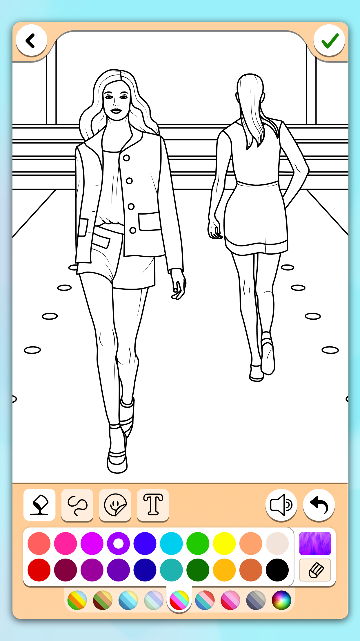 اسکرین شات 4 بازی Fashion Coloring Pages