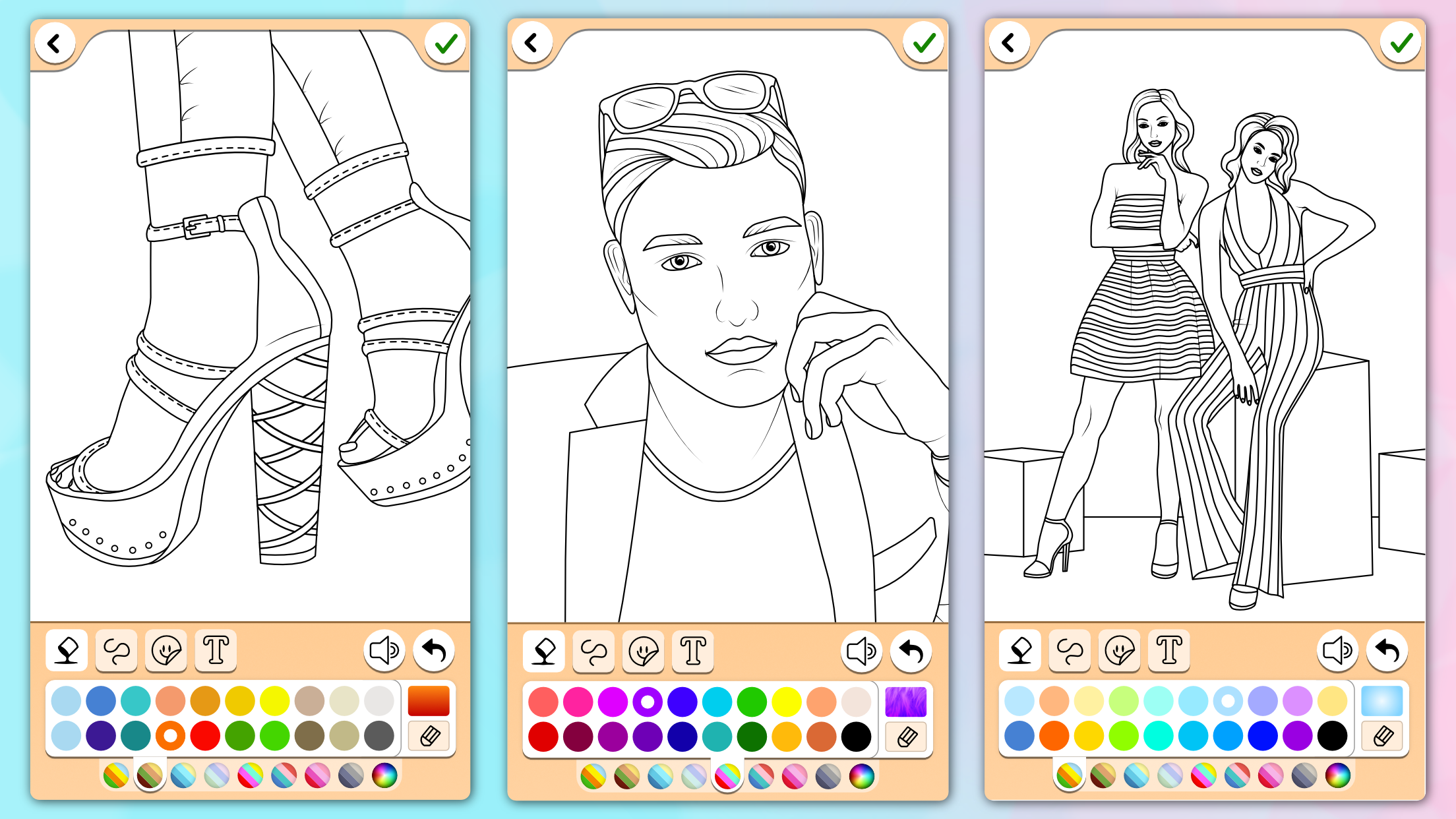 اسکرین شات 2 بازی Fashion Coloring Pages