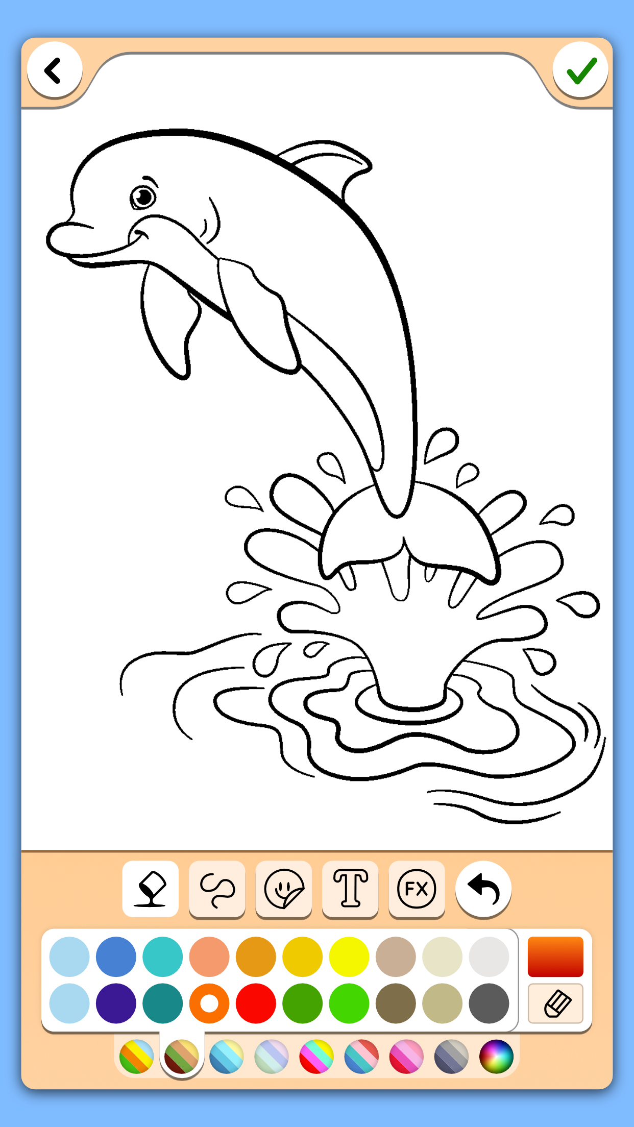 اسکرین شات 2 برنامه Dolphins coloring pages