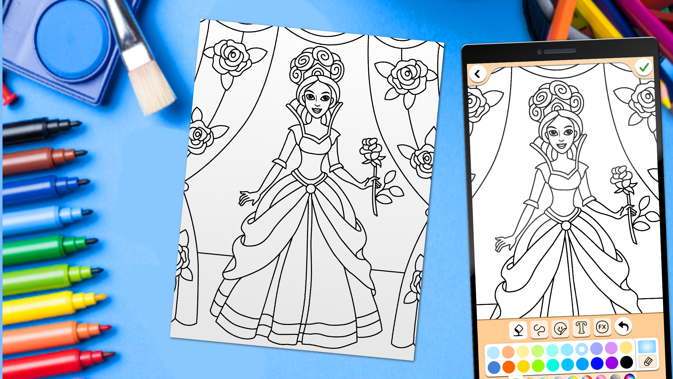 اسکرین شات 5 بازی Coloring for girls and women