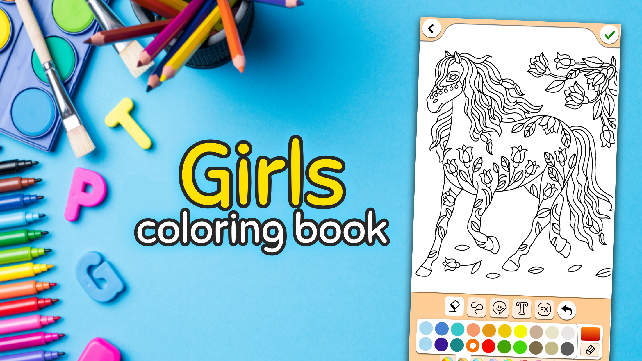 اسکرین شات 8 برنامه Painting and drawing for Girls