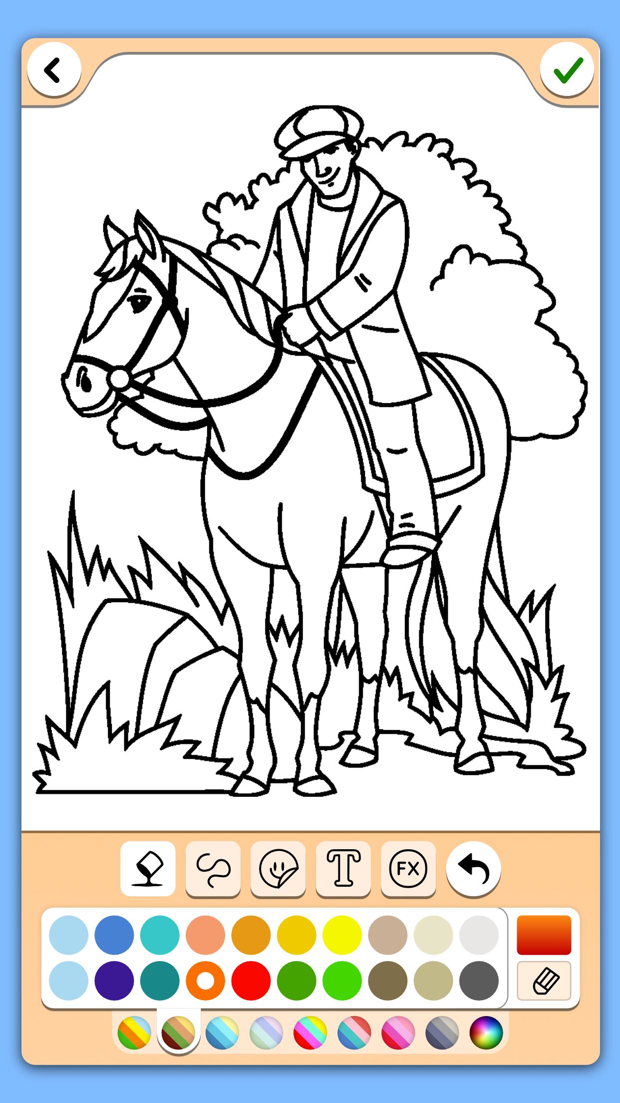 اسکرین شات 4 برنامه Horse coloring pages game