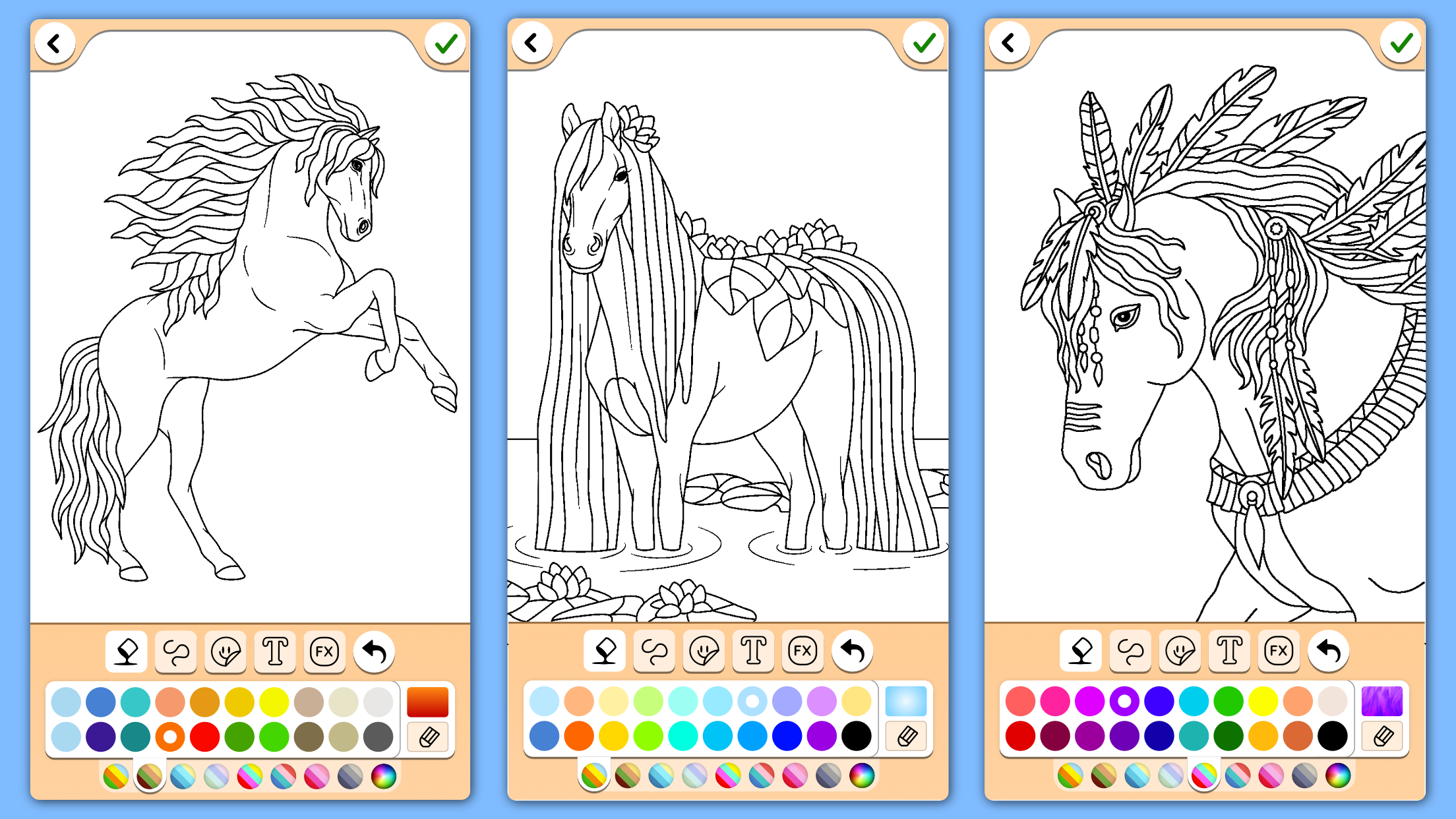 اسکرین شات 8 برنامه Horse coloring pages game