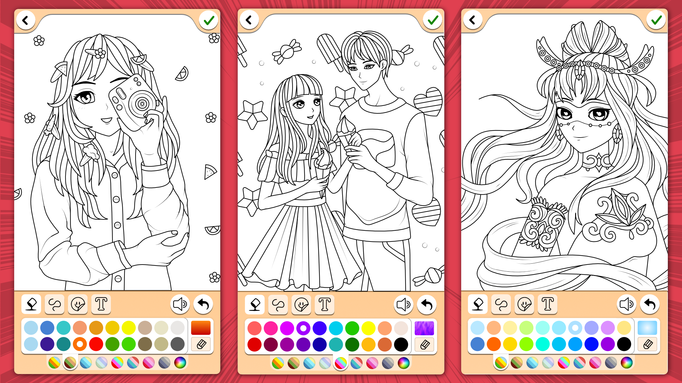 اسکرین شات 6 بازی Manga Coloring Book