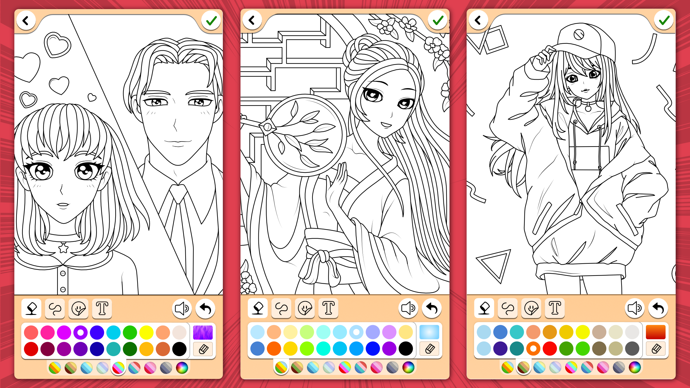 اسکرین شات 5 بازی Manga Coloring Book