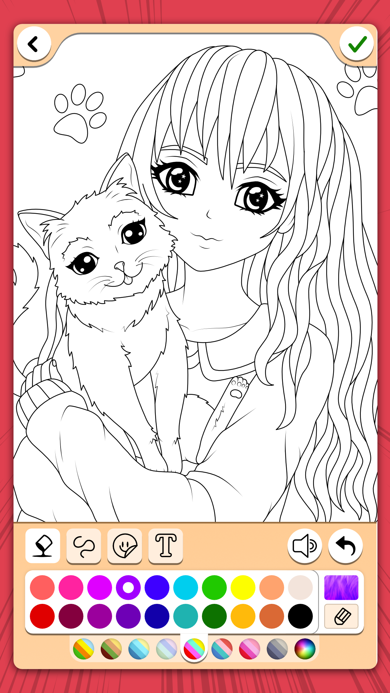 اسکرین شات 1 بازی Manga Coloring Book