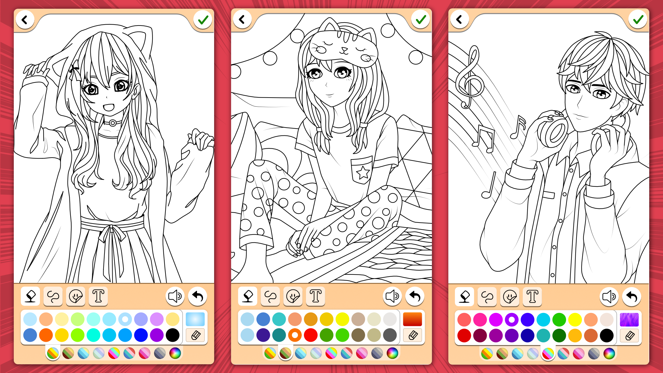 اسکرین شات 7 بازی Manga Coloring Book