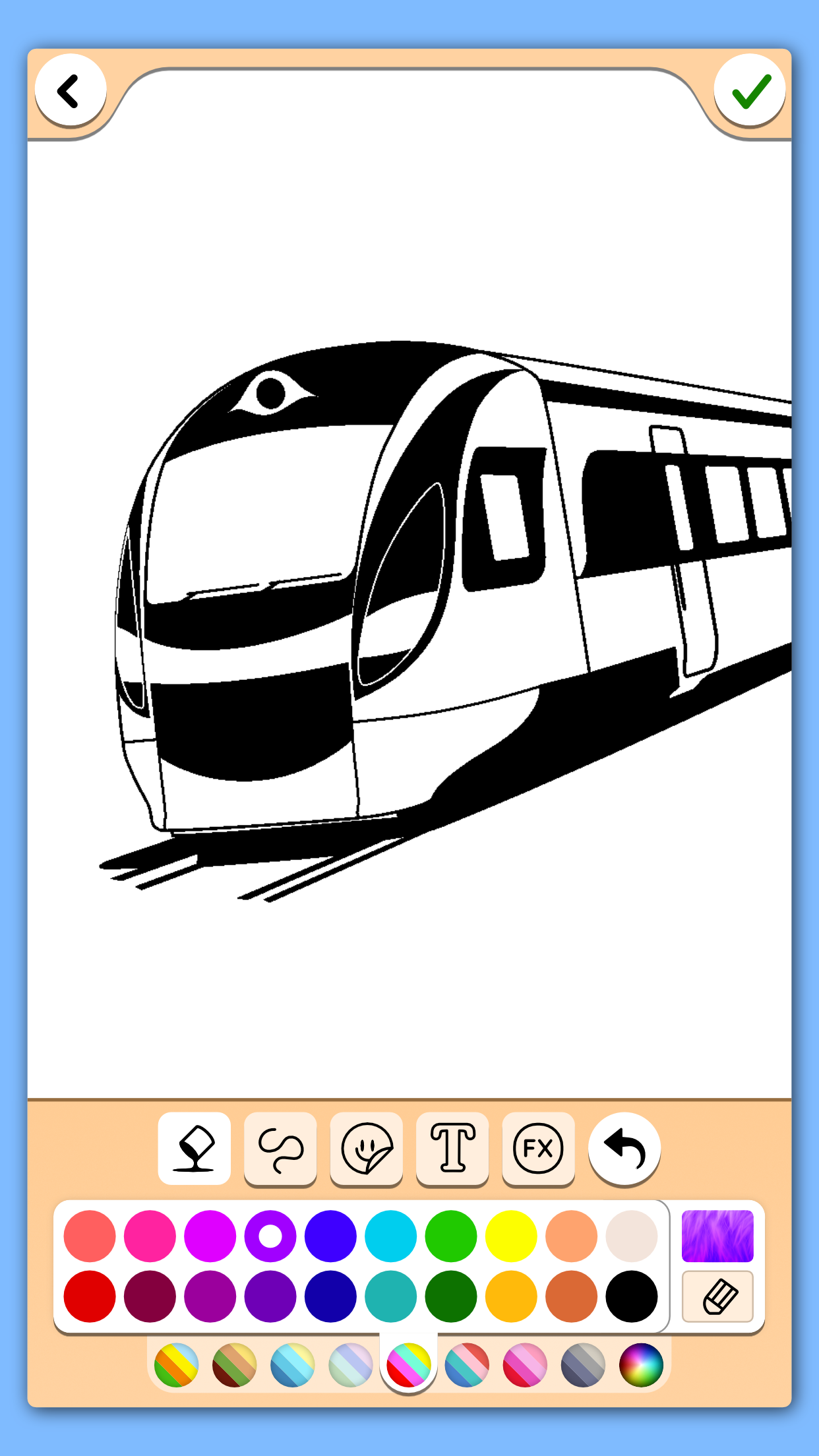 اسکرین شات 4 برنامه Train game: coloring book.
