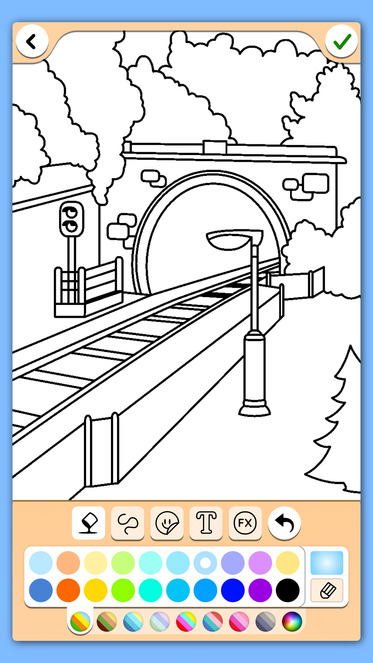 اسکرین شات 3 برنامه Train game: coloring book.