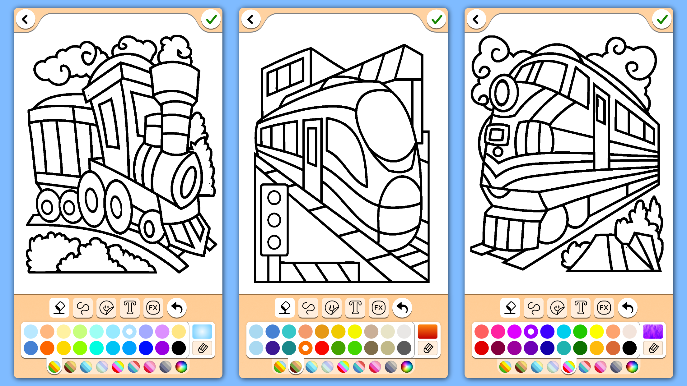 اسکرین شات 7 برنامه Train game: coloring book.