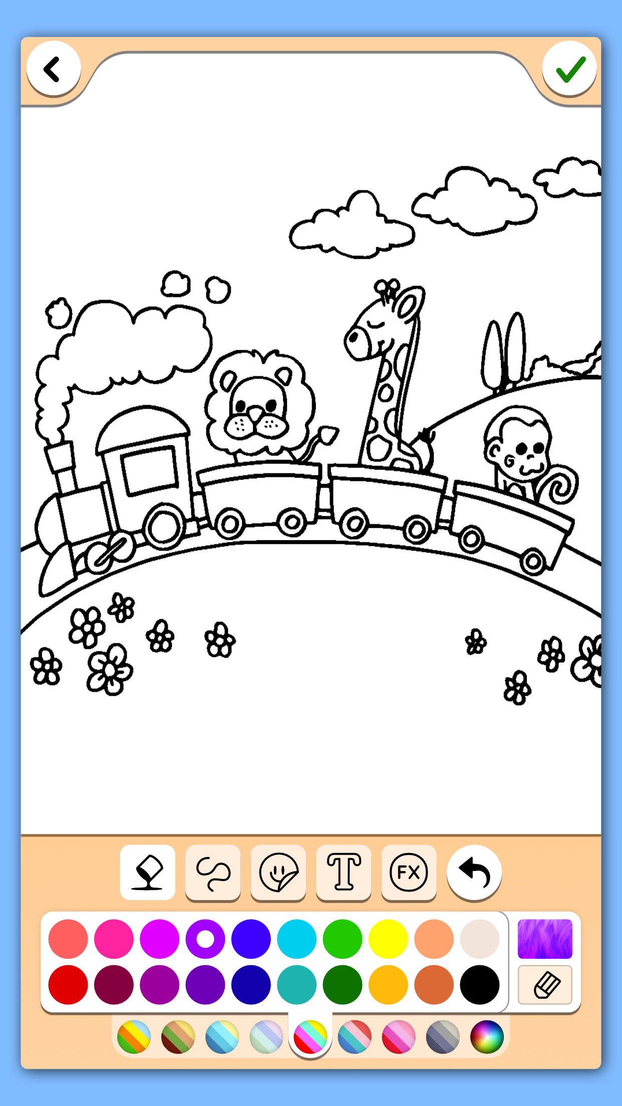 اسکرین شات 1 برنامه Train game: coloring book.