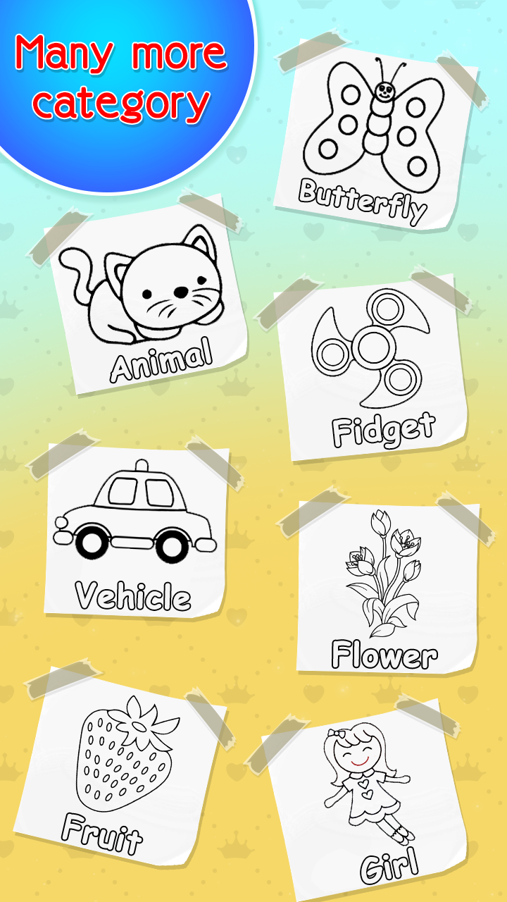 اسکرین شات 3 برنامه Drawing and Coloring Games