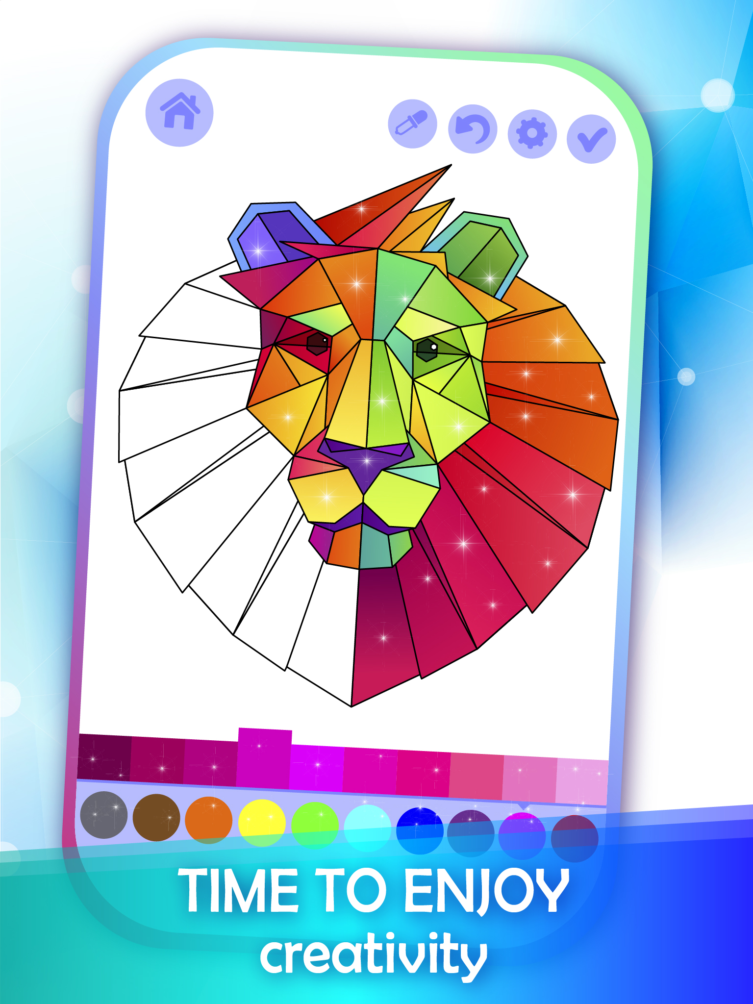 اسکرین شات 2 بازی Poly Art Puzzle Coloring Book