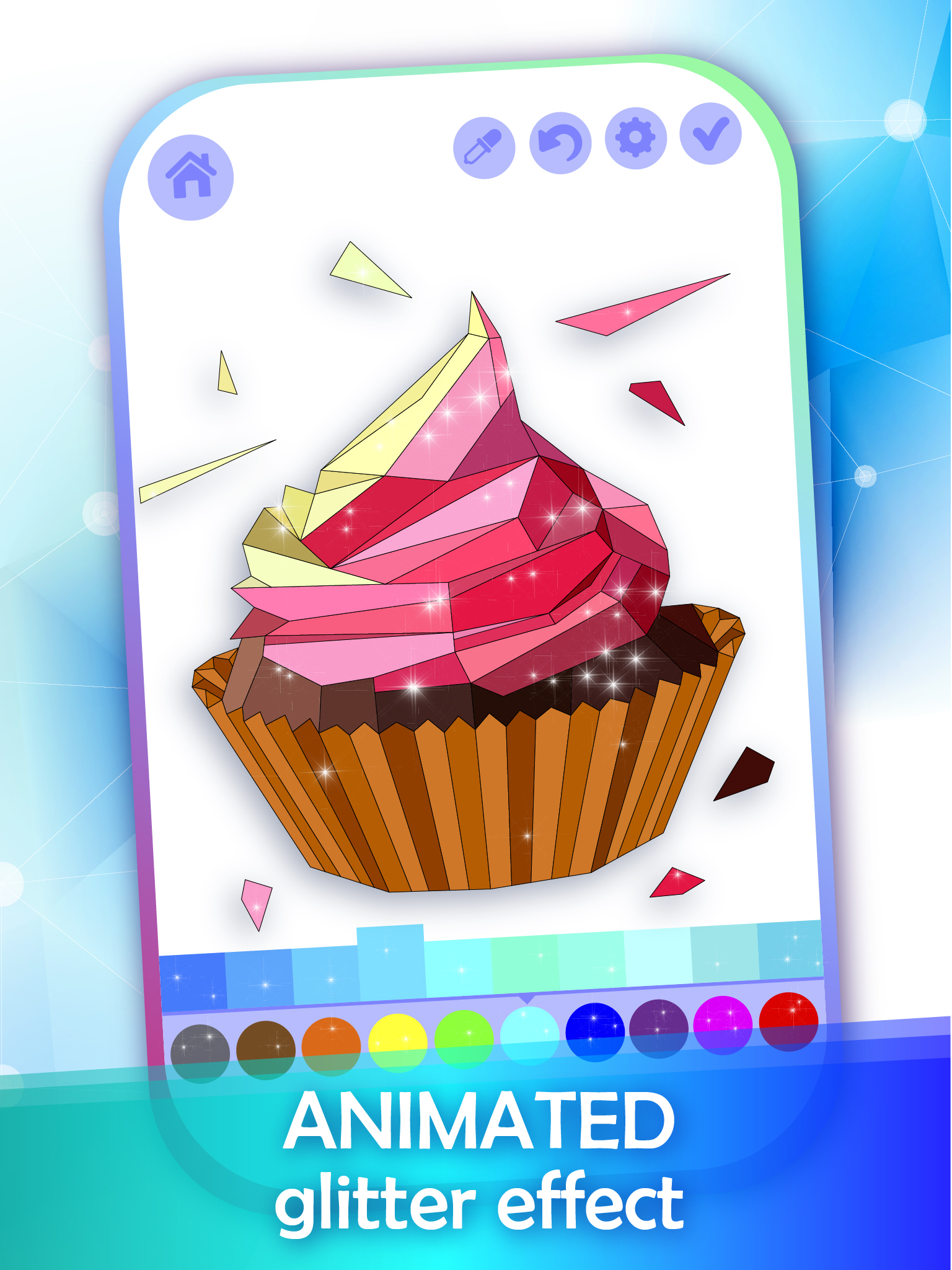 اسکرین شات 1 بازی Poly Art Puzzle Coloring Book